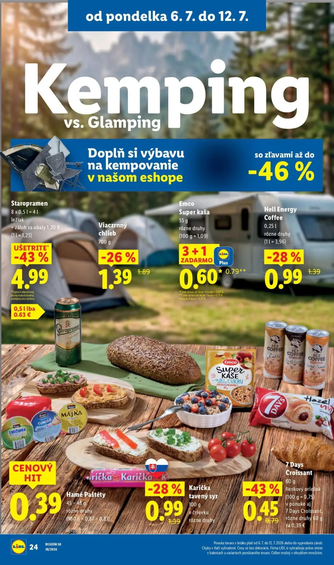 Lidl leták, strana 36 z 109 — Viaczrnný chlieb, Emco Super kaša, Staropramen