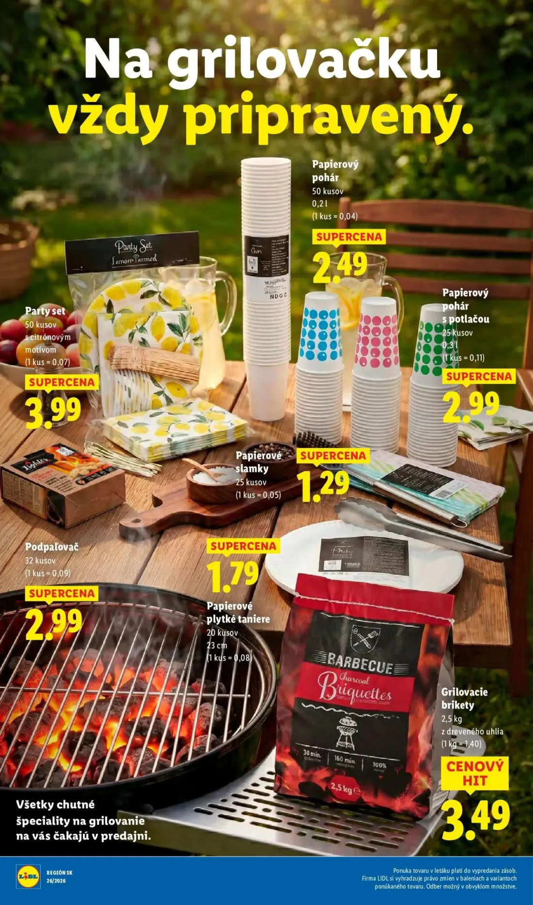 Lidl leták, strana 41 z 109 — Podpaľovač, Grilovacie brikety