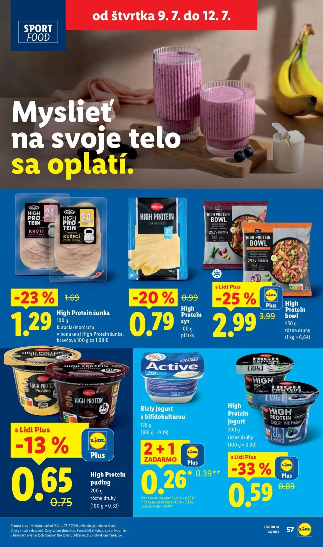 Lidl leták, strana 82 z 109 — High Protein bowl, High Protein šunka, High Protein jogurt