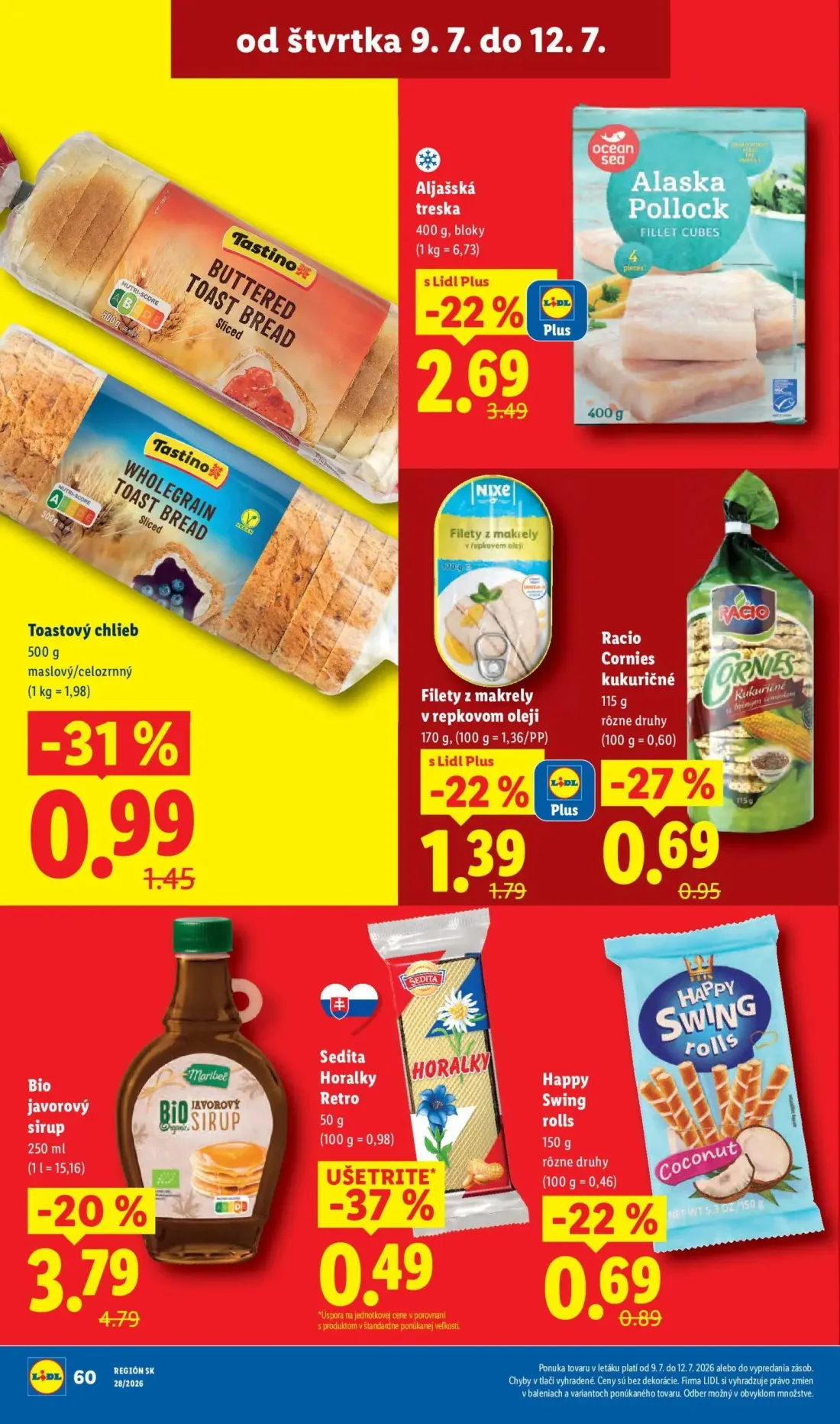 Lidl leták, strana 86 z 109 — Aljašská treska, Filety z makrely v repkovom oleji