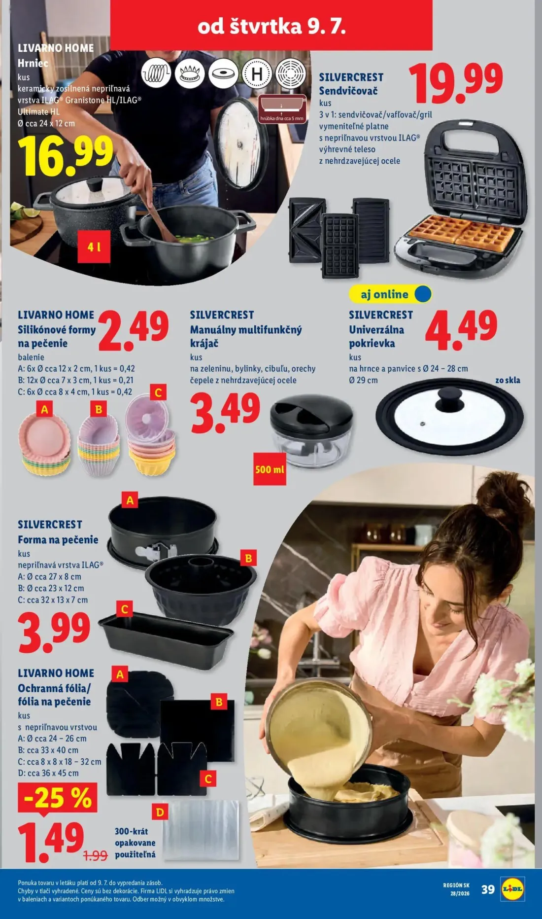 Lidl leták, strana 89 z 109 — LIVARNO HOME Ochranná fólia/fólia na pečenie, LIVARNO HOME Hrniec, SILVERCREST Sendvičovač