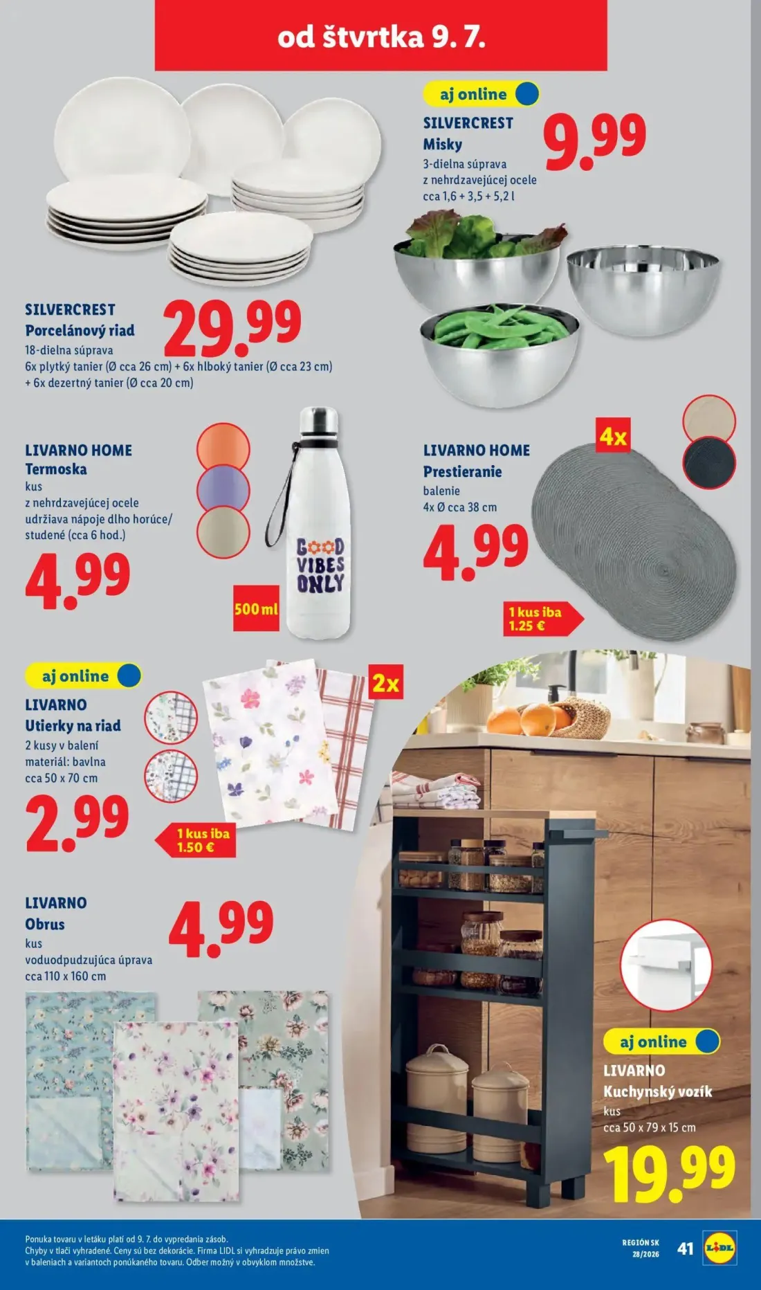 Lidl leták, strana 91 z 109 — SILVERCREST Misky, SILVERCREST Porcelánový riad, LIVARNO HOME Termoska