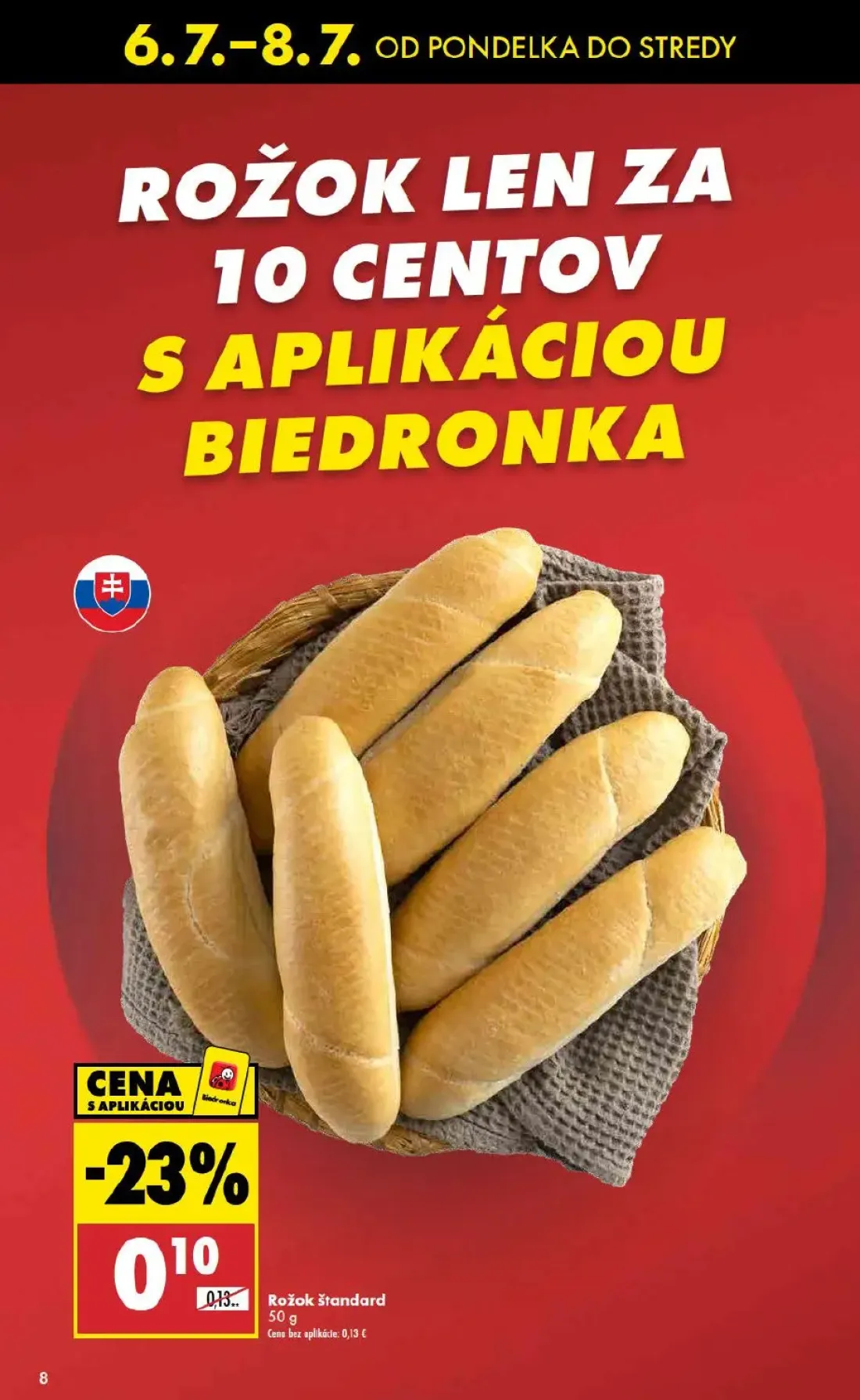 Biedronka leták, strana 8 z 9 — Rožok štandard