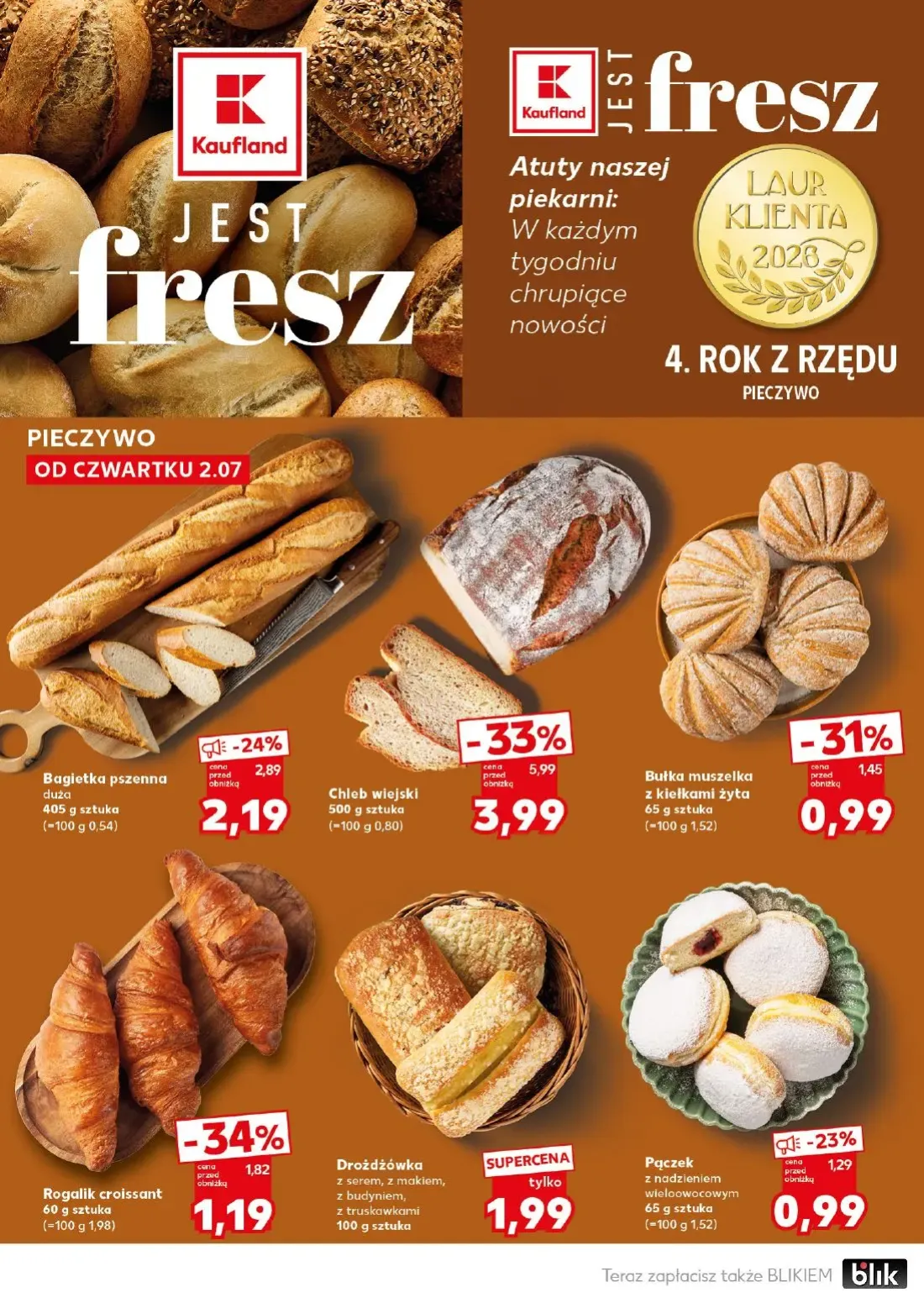 Kaufland gazetka, strona 14 z 26 — Chleb wiejski, Bagietka pszenna, Rogalik croissant