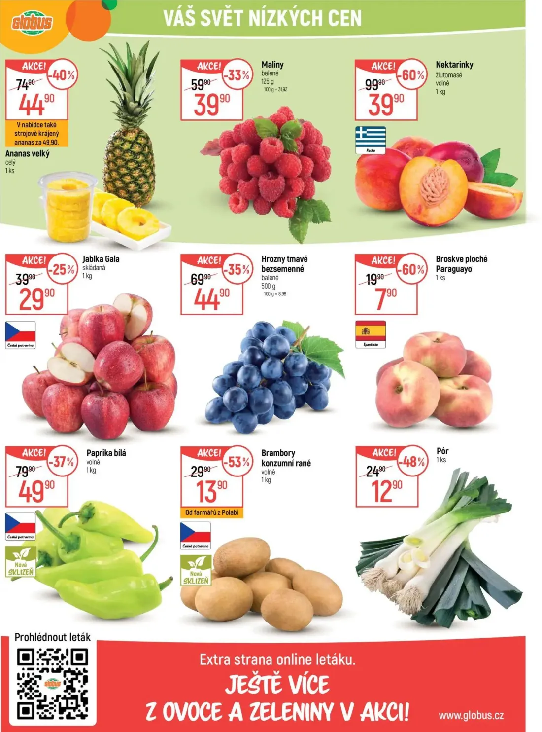 GLOBUS leták, strana 27 z 55 — Nektarinky, Ananas velký, Paprika bílá