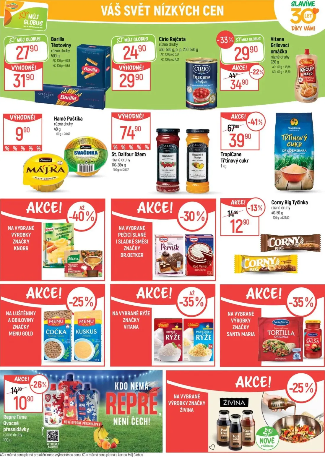 GLOBUS leták, strana 33 z 55 — Cirio Rajčata, Barilla Těstoviny