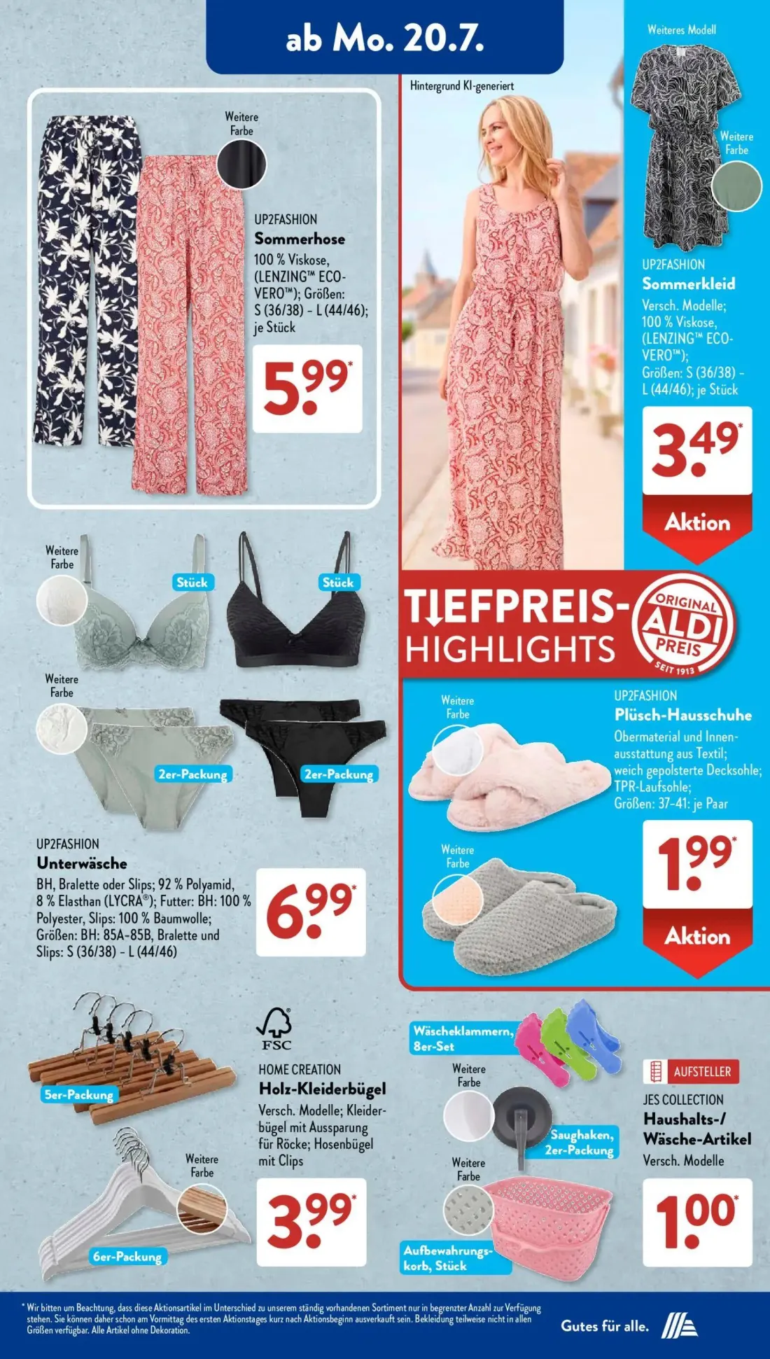 Aldi Süd Prospekt, Seite 2 von 25 — Holz-Kleiderbügel, Haushalts-/Wäsche-Artikel