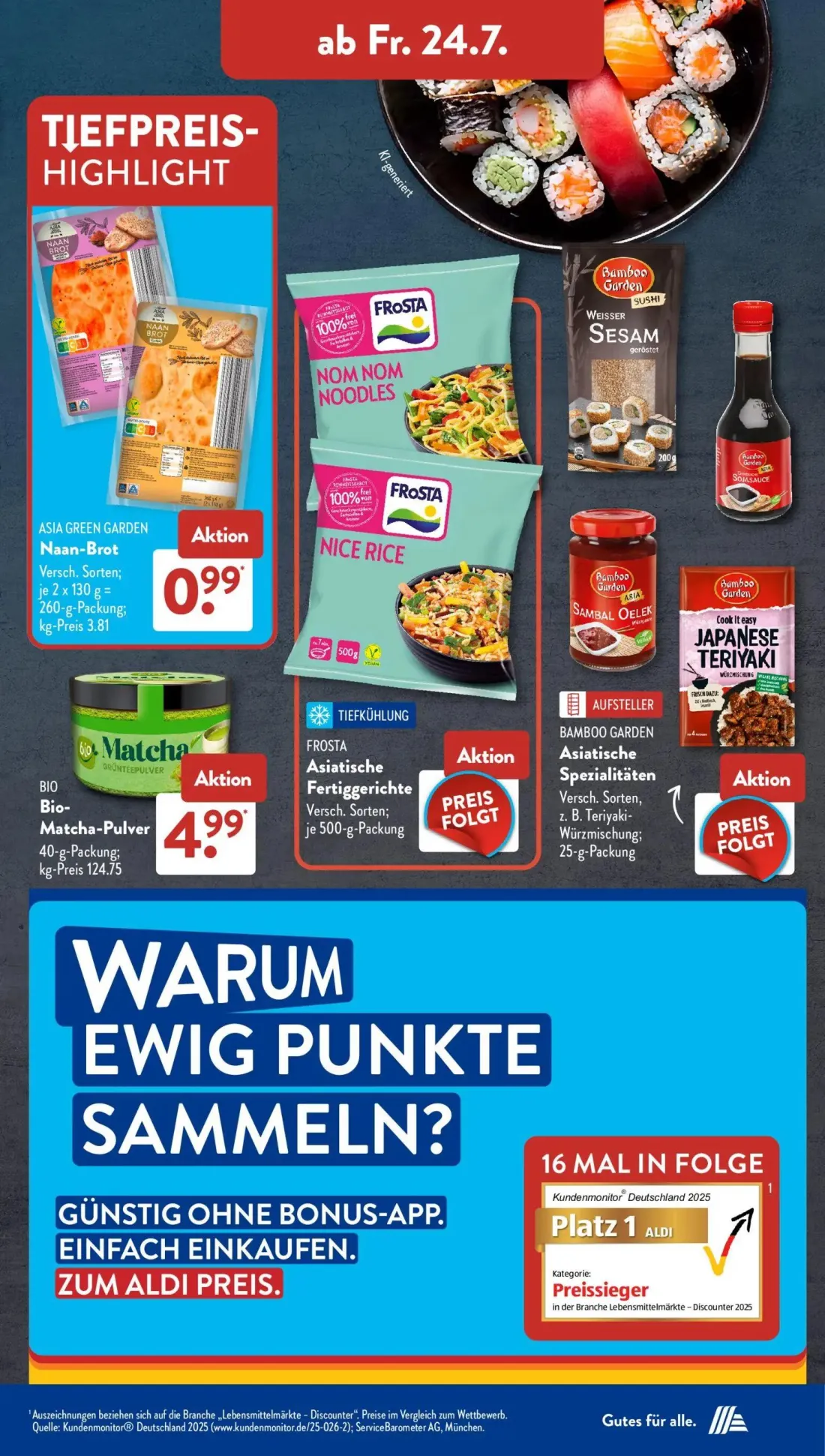 Aldi Süd Prospekt, Seite 16 von 25 — Naan-Brot, Bio-Matcha-Pulver