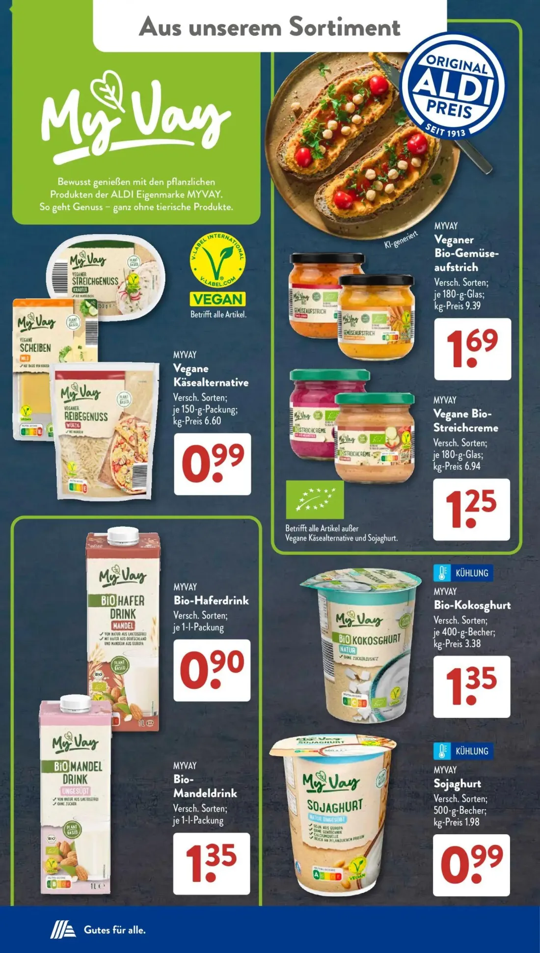 Aldi Süd Prospekt, Seite 20 von 25 — Veganer Bio-Gemüseaufstrich, Vegane Käsealternative, Vegane Bio-Streichcreme