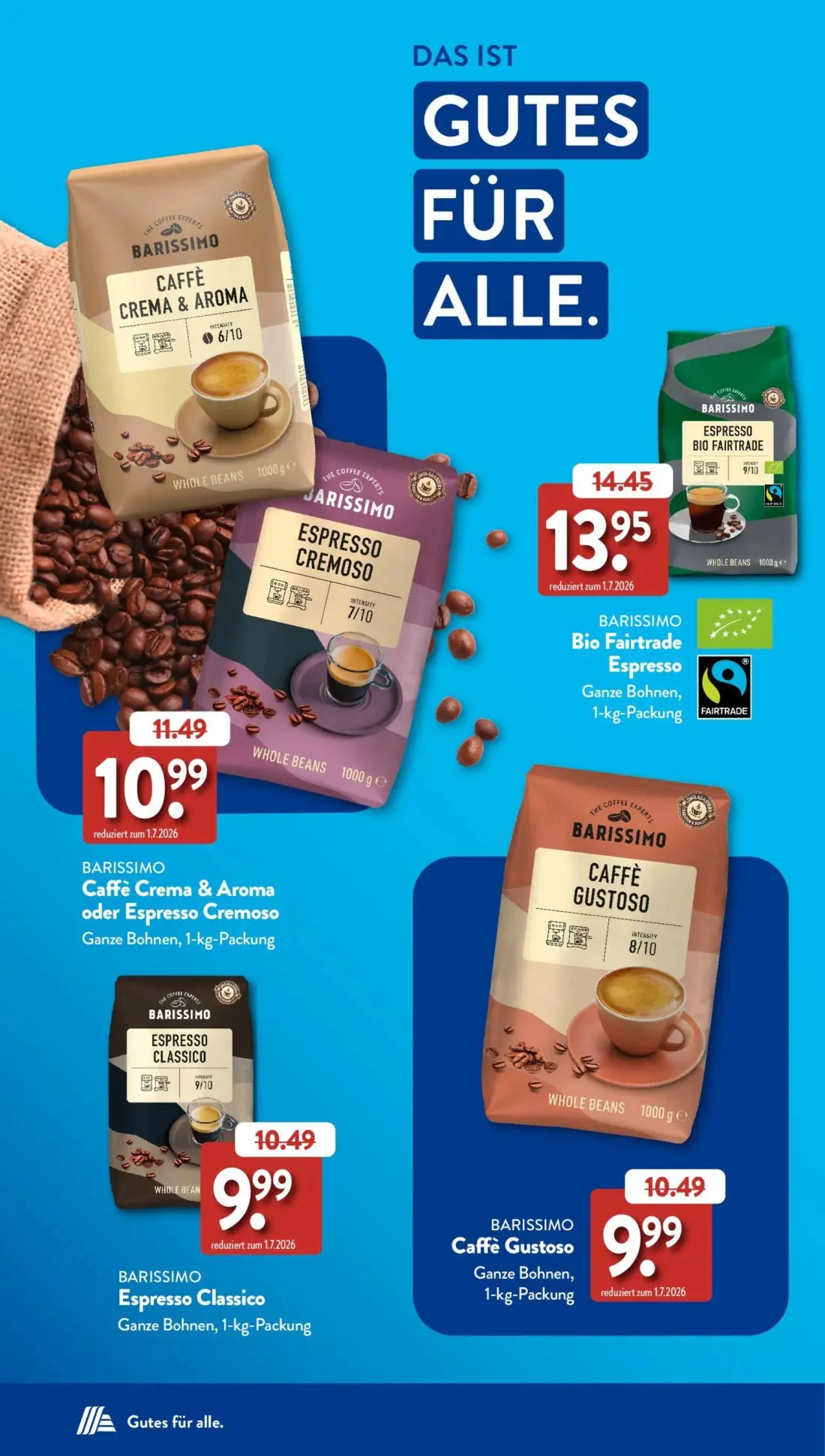 Aldi Süd Prospekt, Seite 2 von 38 — Bio Fairtrade Espresso, Caffè Crema & Aroma, Espresso Cremoso