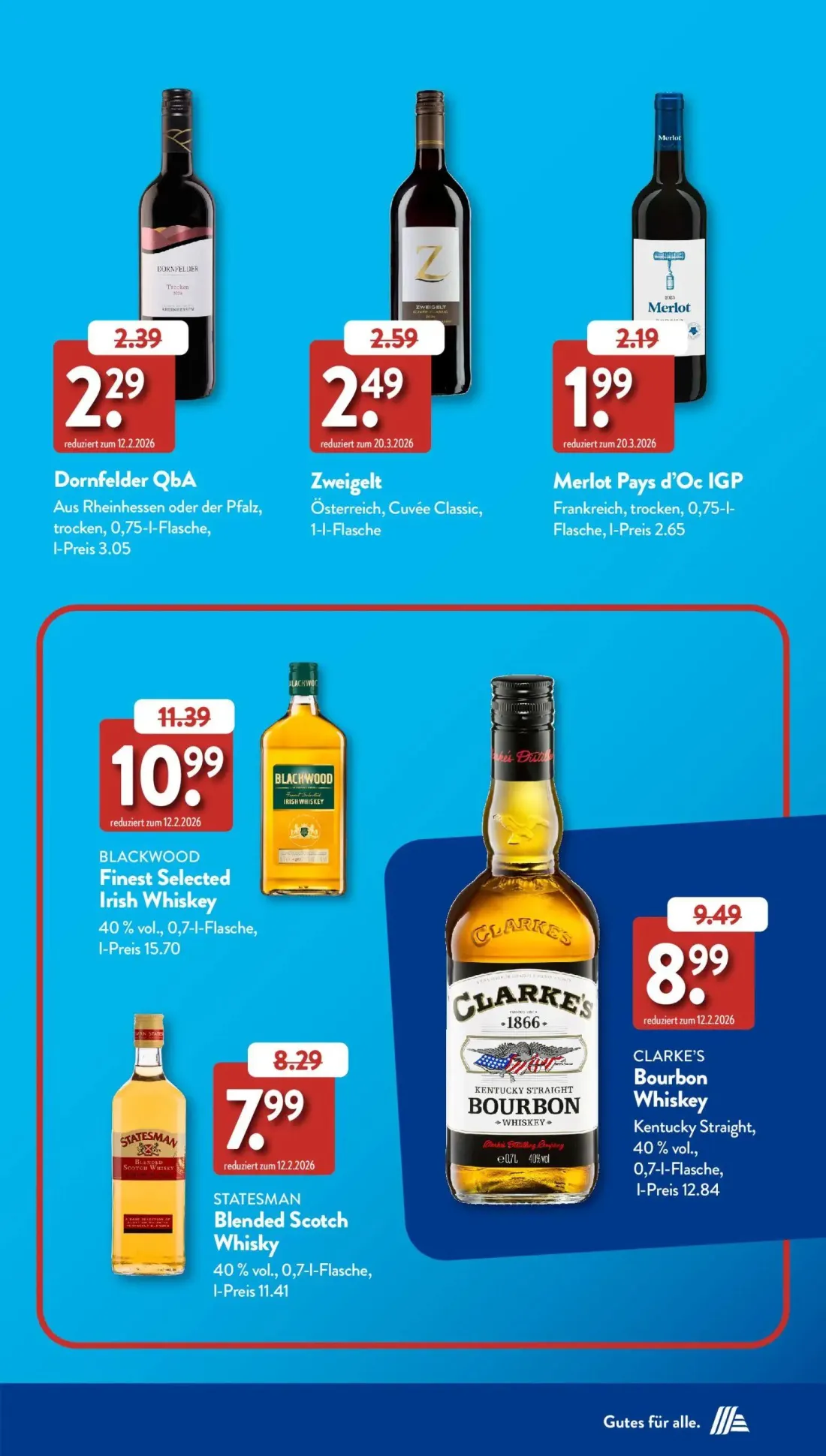 Aldi Süd Prospekt, Seite 17 von 38 — Merlot Pays d'Oc IGP, Dornfelder QbA, Zweigelt