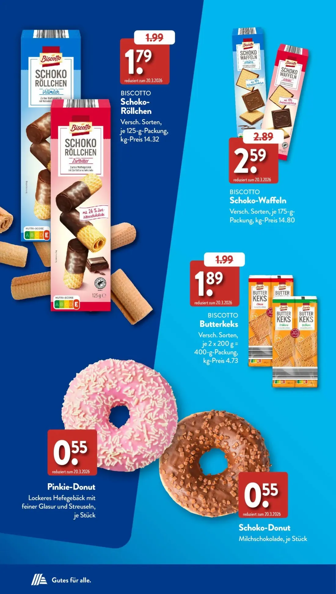 Aldi Süd Prospekt, Seite 22 von 38 — BISCOTTO Schoko-Waffeln, BISCOTTO Schoko-Röllchen, BISCOTTO Butterkeks