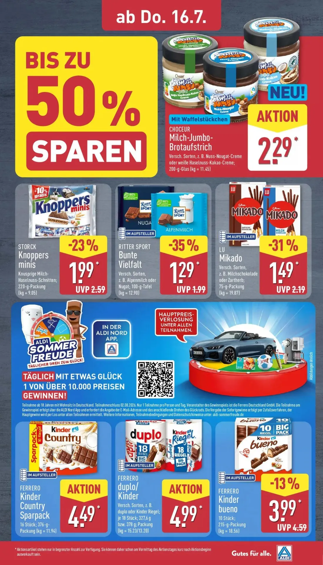 Aldi Nord Prospekt, Seite 31 von 35 — RITTER SPORT Bunte Vielfalt, LU Mikado, STORCK Knoppers minis