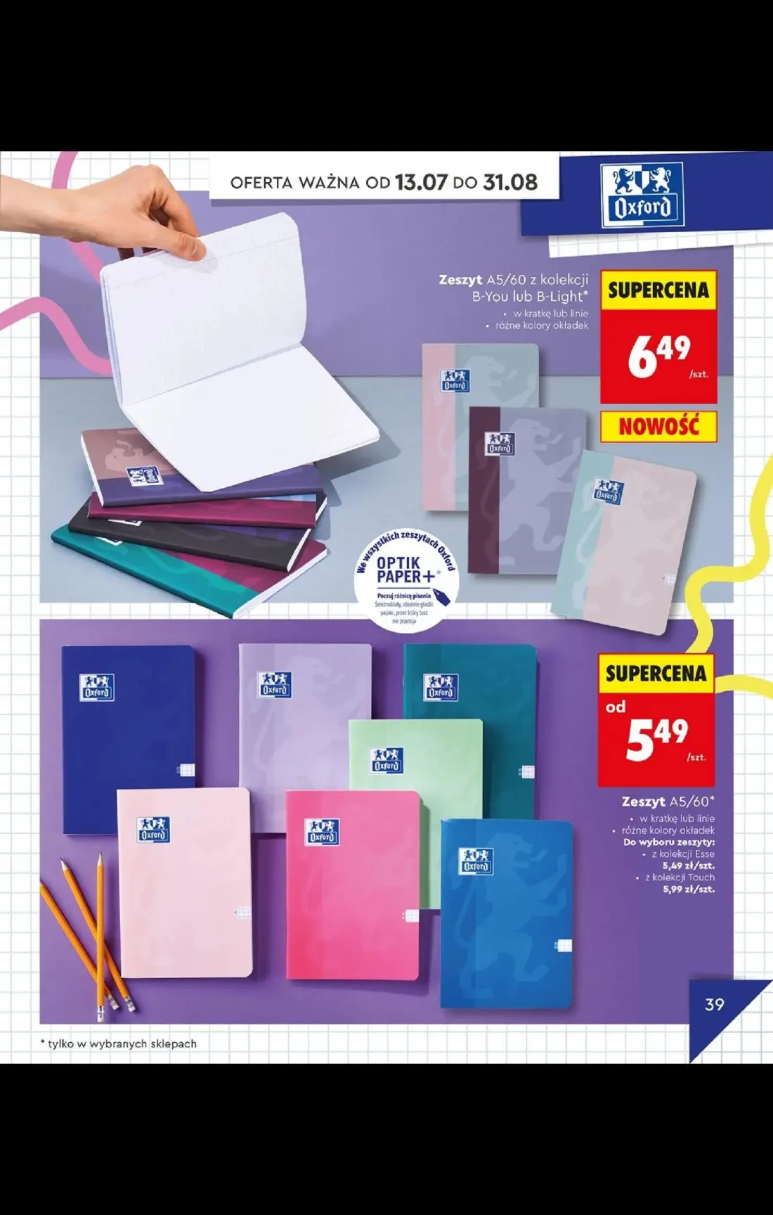 Biedronka gazetka, strona 39 z 44 — Zeszyt A5/60, Zeszyt A5/60 z kolekcji B-You lub B-Light