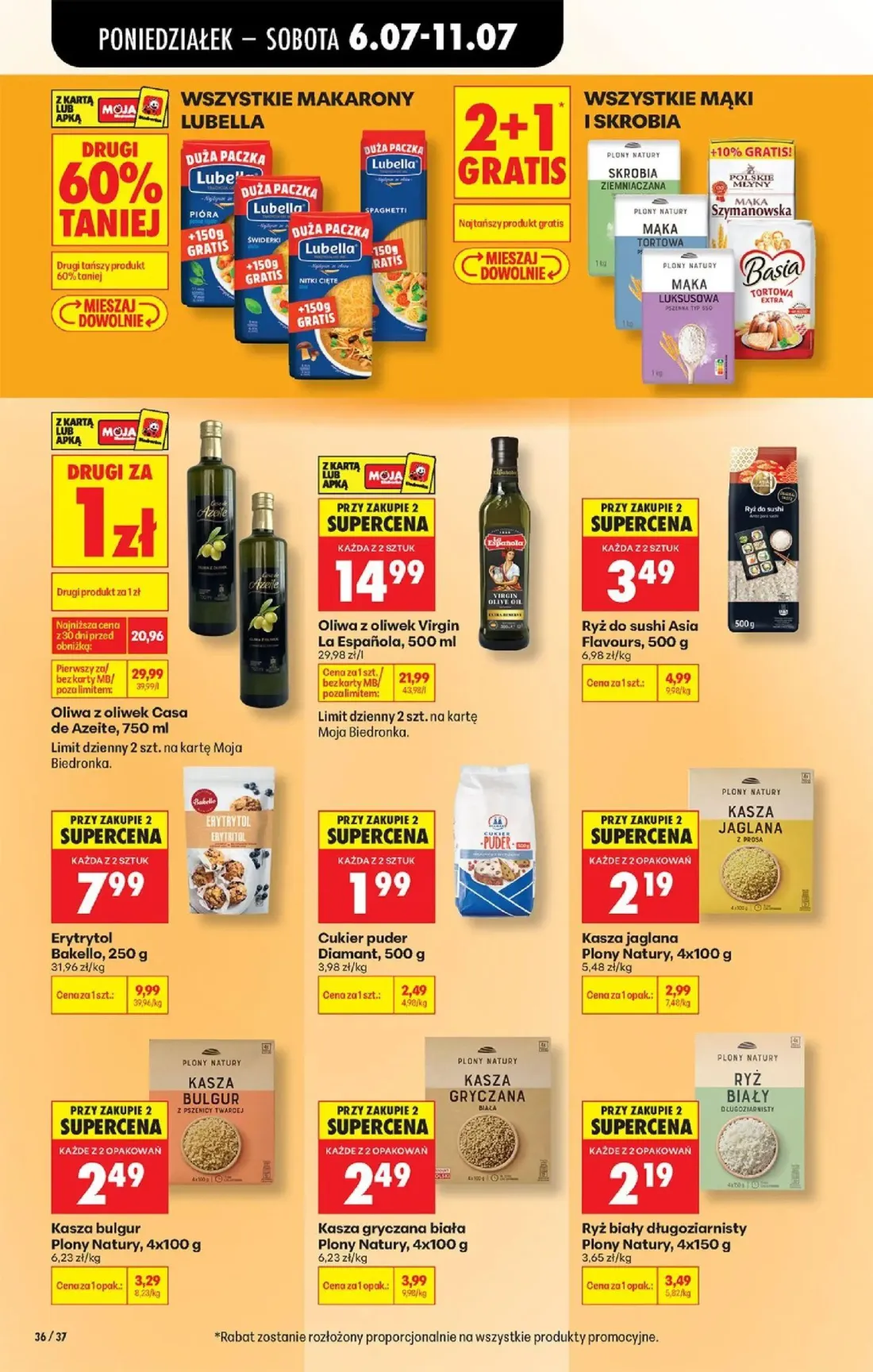 Biedronka gazetka, strona 50 z 82 — Erytrytol Bakello, Ryż do sushi Asia Flavours, Cukier puder Diamant