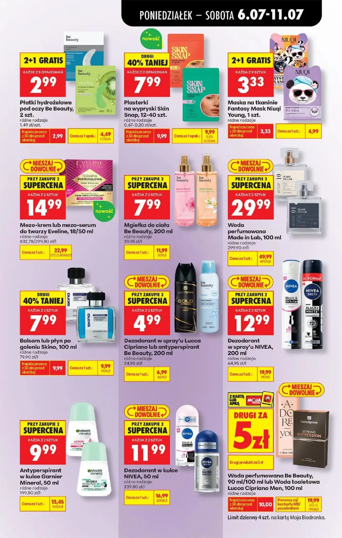 Biedronka gazetka, strona 69 z 82 — Dezodorant w spray'u NIVEA, Dezodorant w kulce NIVEA, Antyperspirant w kulce Garnier Min…