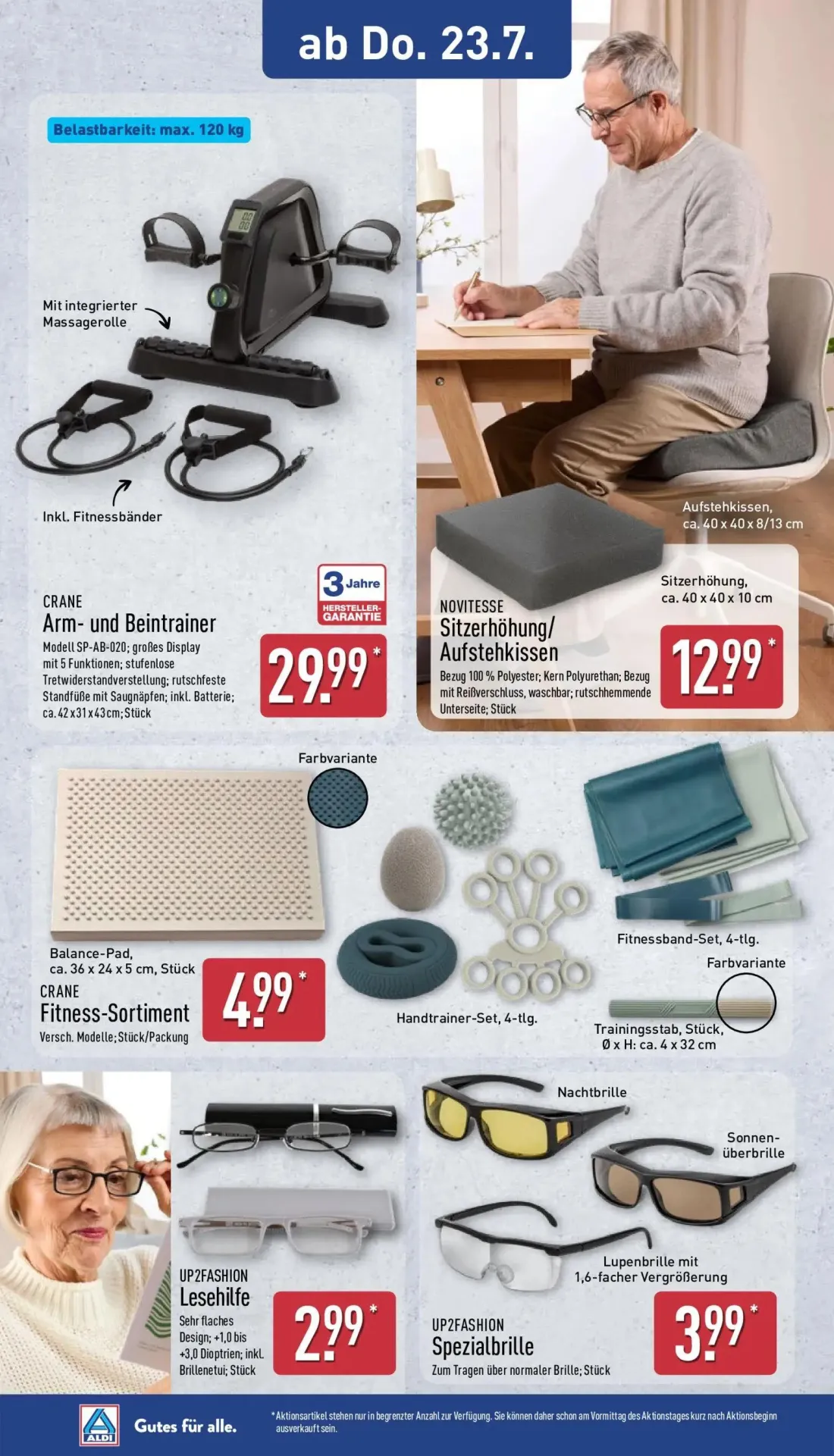 Aldi Nord Prospekt, Seite 10 von 14 — Arm- und Beintrainer, Balance-Pad