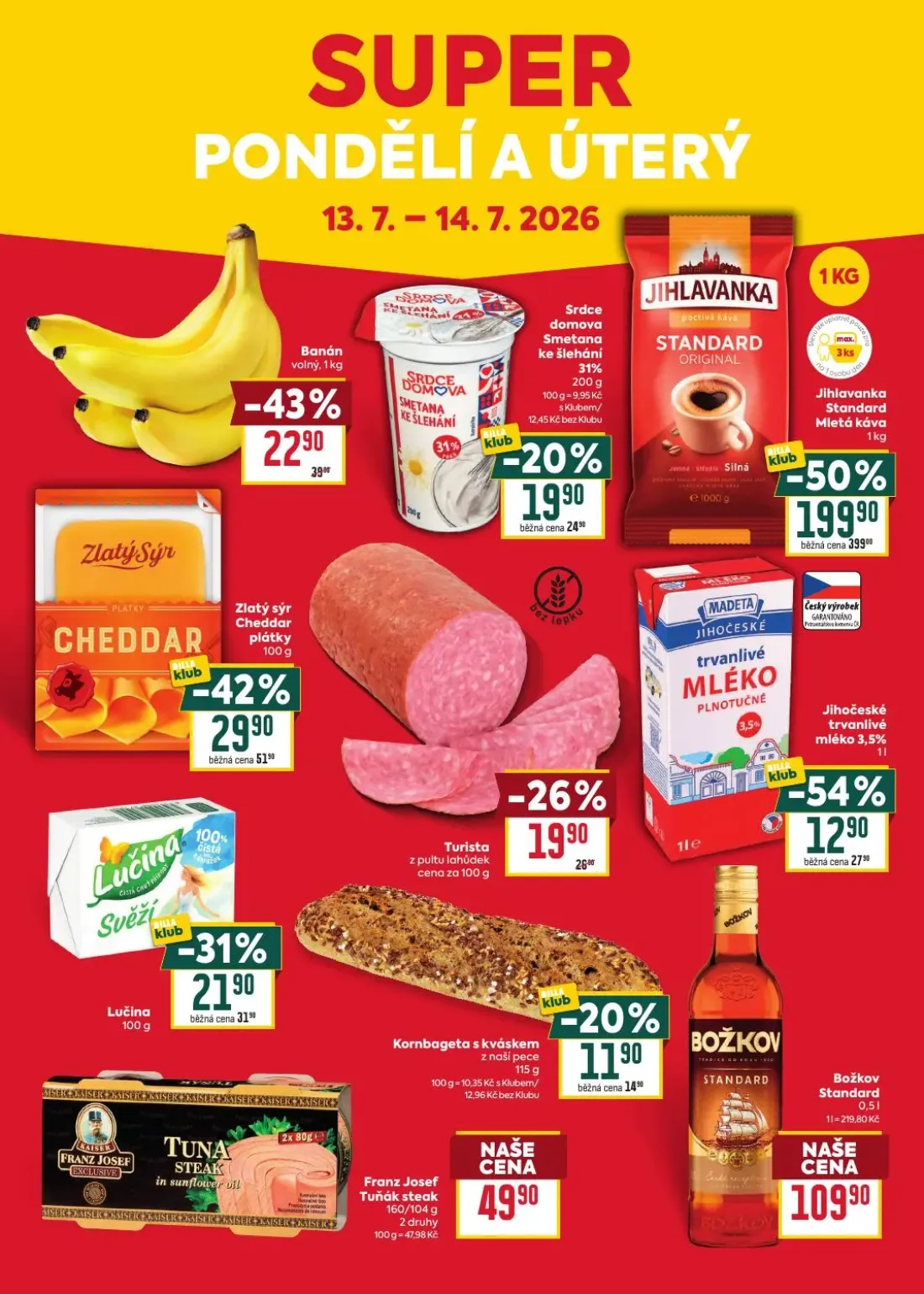 Billa leták, strana 8 z 8 — Jihlavanka Standard Mletá káva