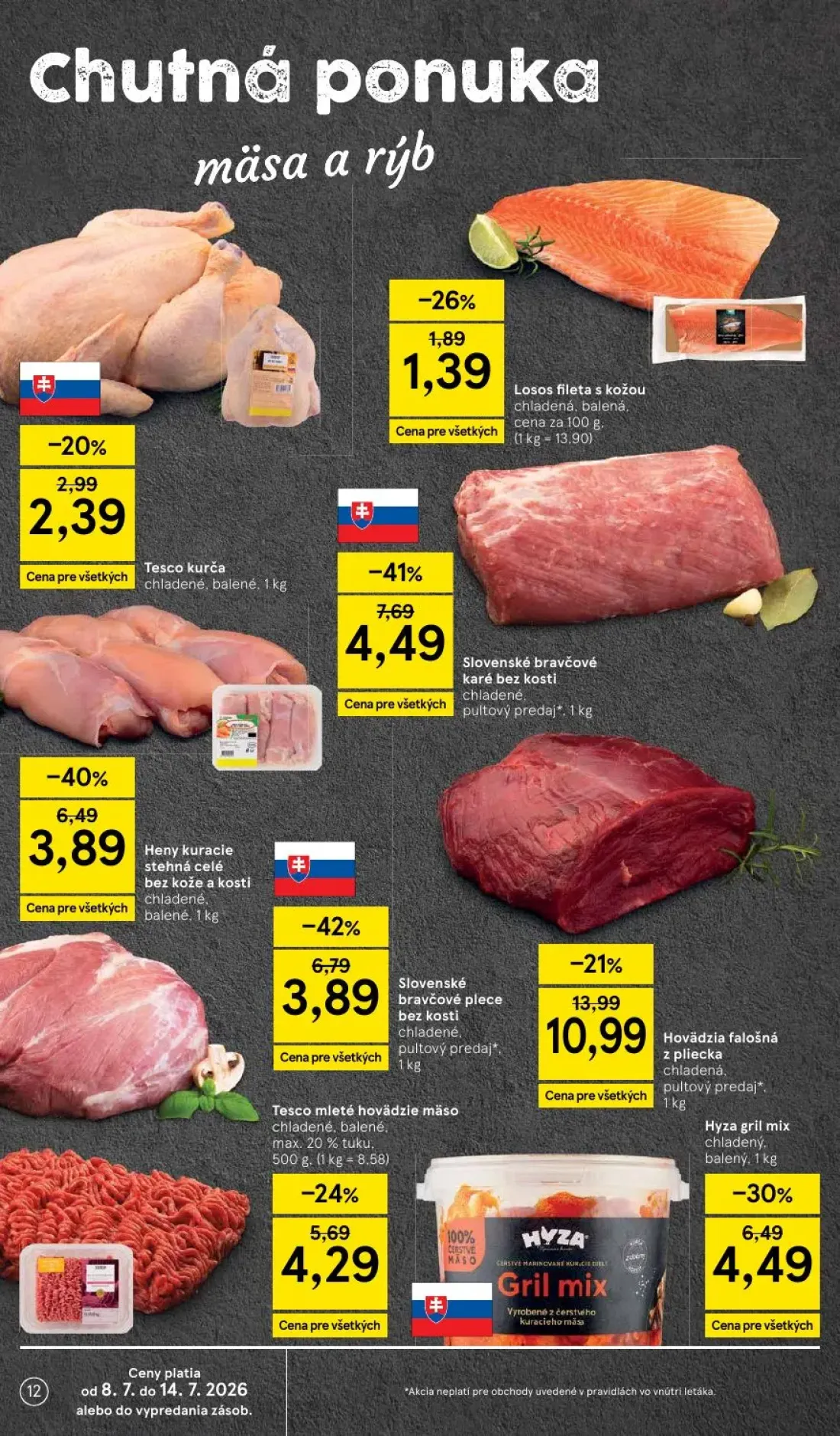 Tesco leták, strana 12 z 48 — Hyza gril mix