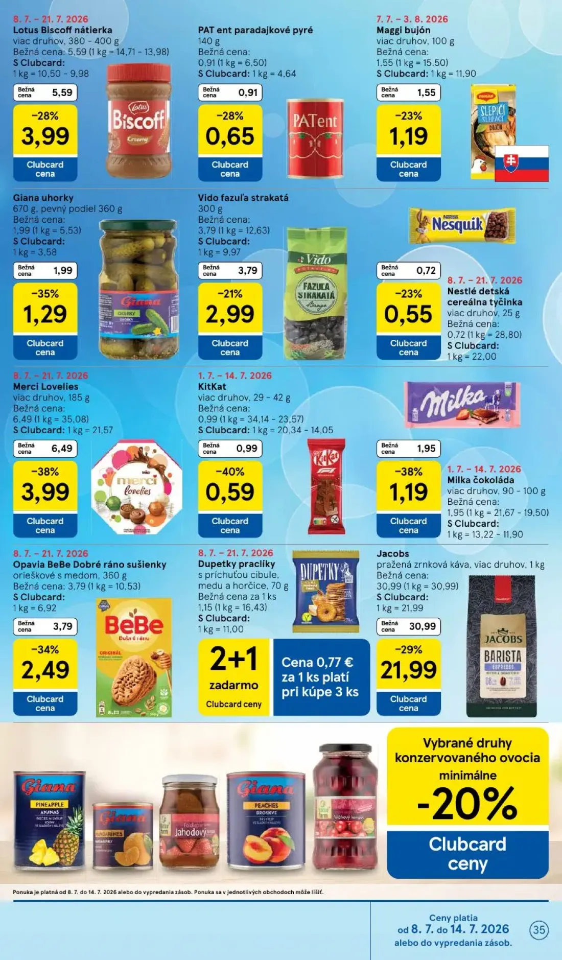 Tesco leták, strana 35 z 48 — Nestlé detská cereálna tyčinka
