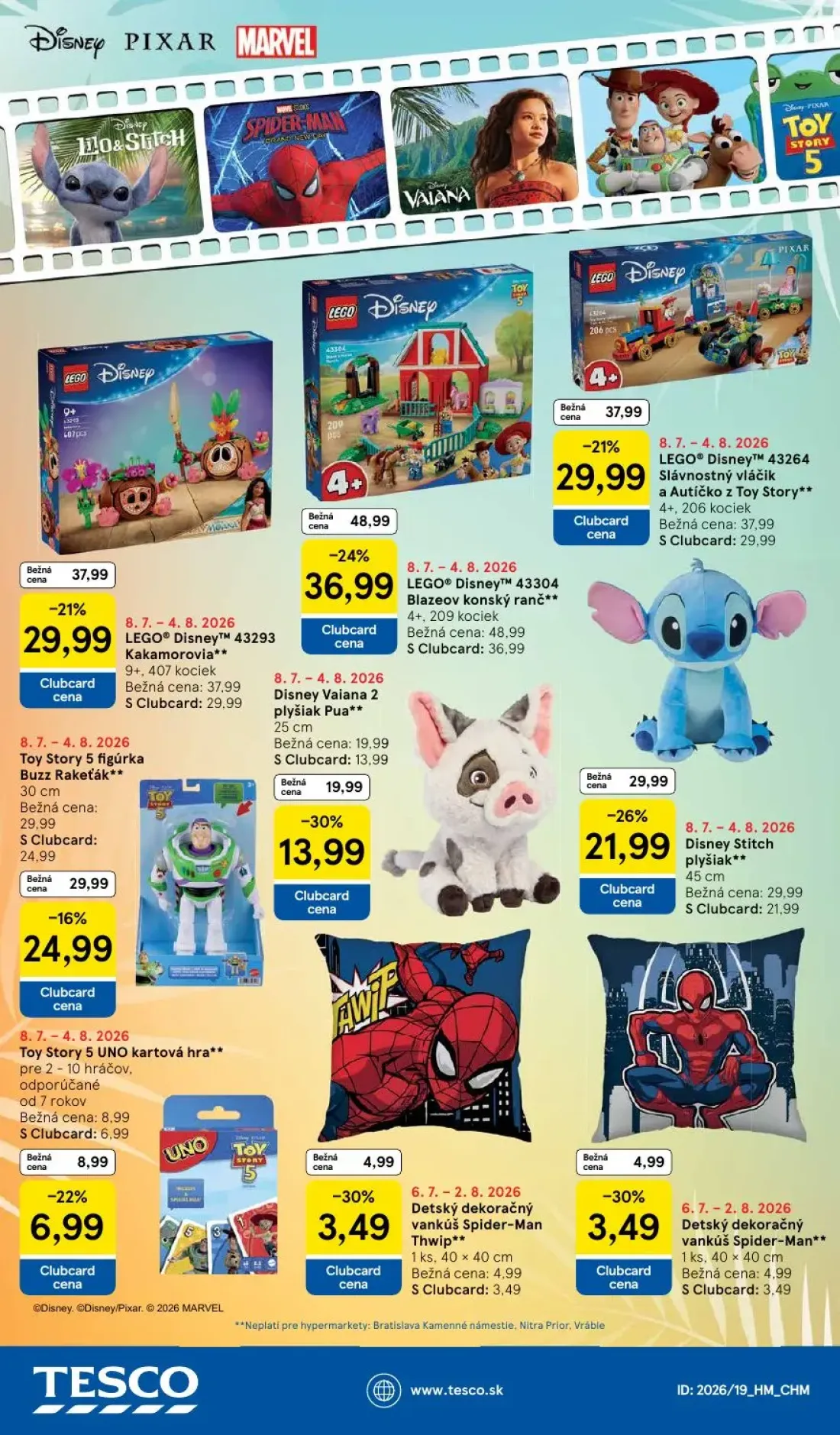 Tesco leták, strana 48 z 48 — LEGO® Disney™ 43293 Kakamorovia**, LEGO® Disney™ 43304 Blazeov konský ranč**, LEGO® Disney™ 43…
