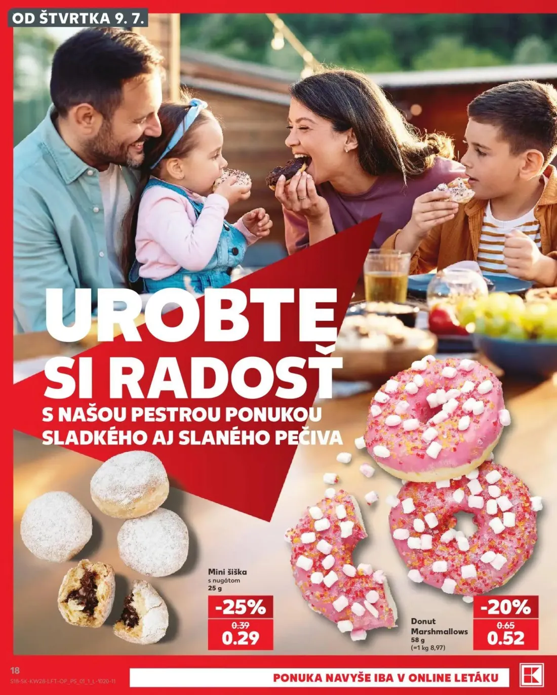 Kaufland leták, strana 18 z 82 — Donut Marshmallows, Mini šiška s nugátom