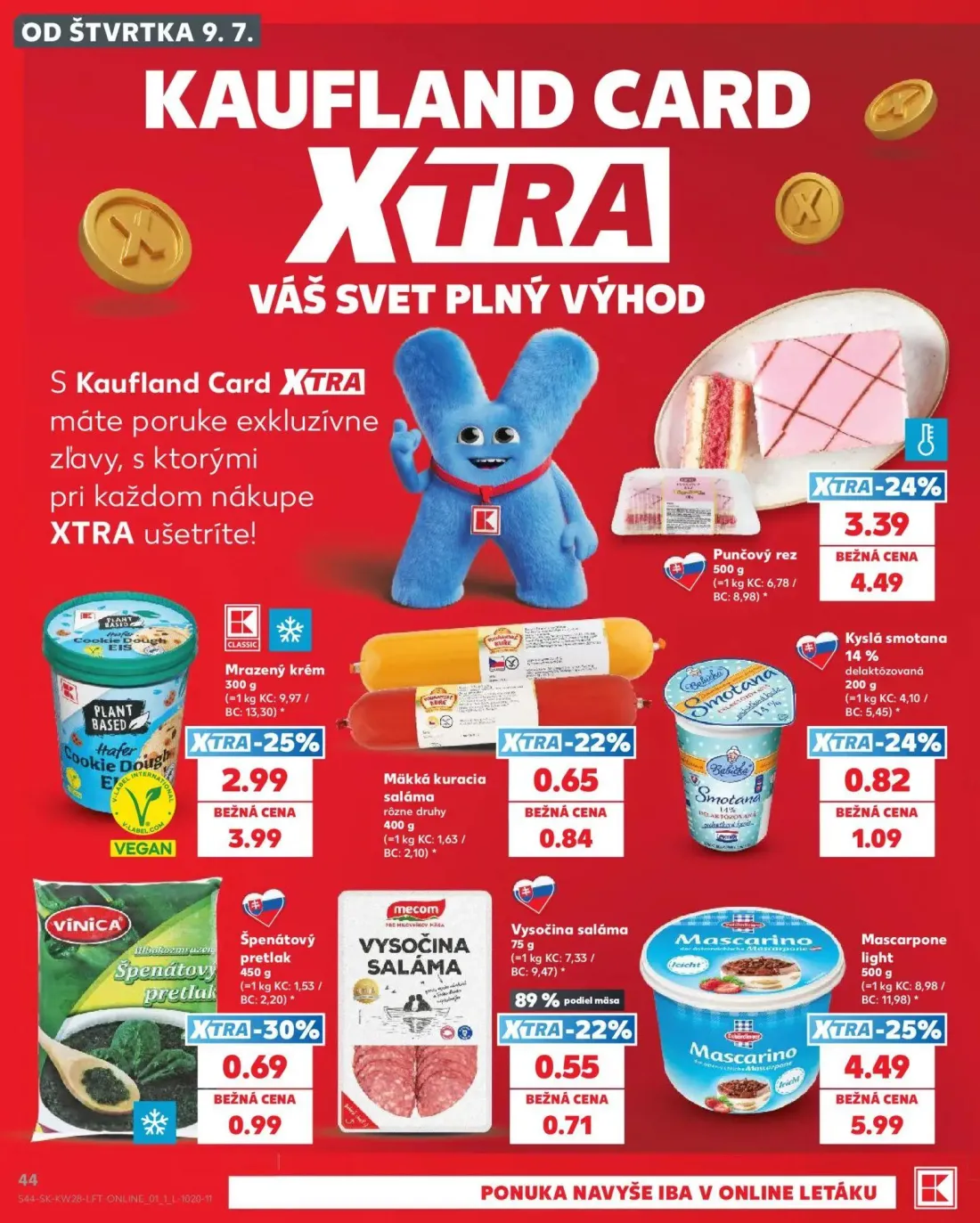 Kaufland leták, strana 44 z 82 — Mäkká kuracia saláma, Vysočina saláma