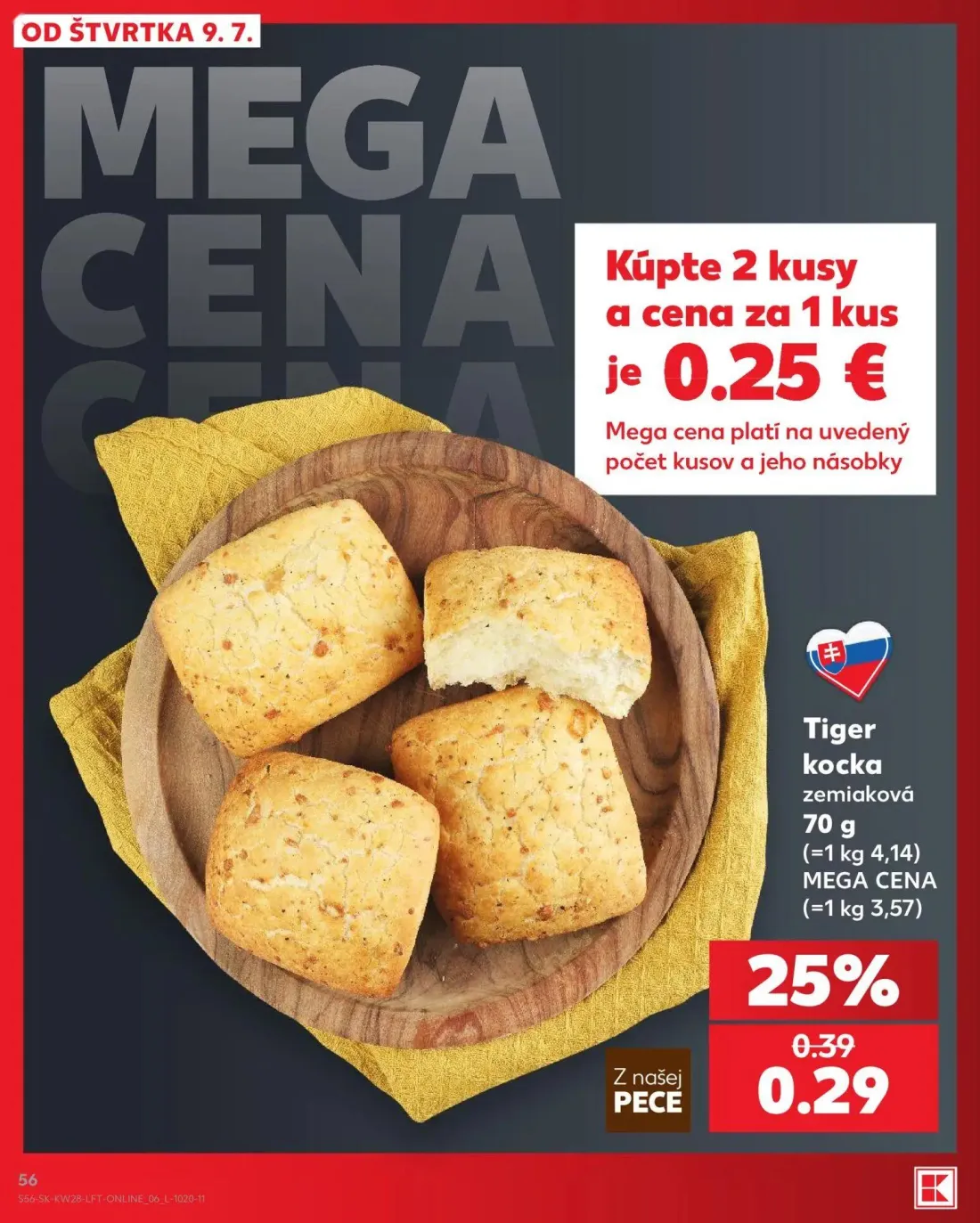 Kaufland leták, strana 56 z 82 — Tiger kocka zemiaková