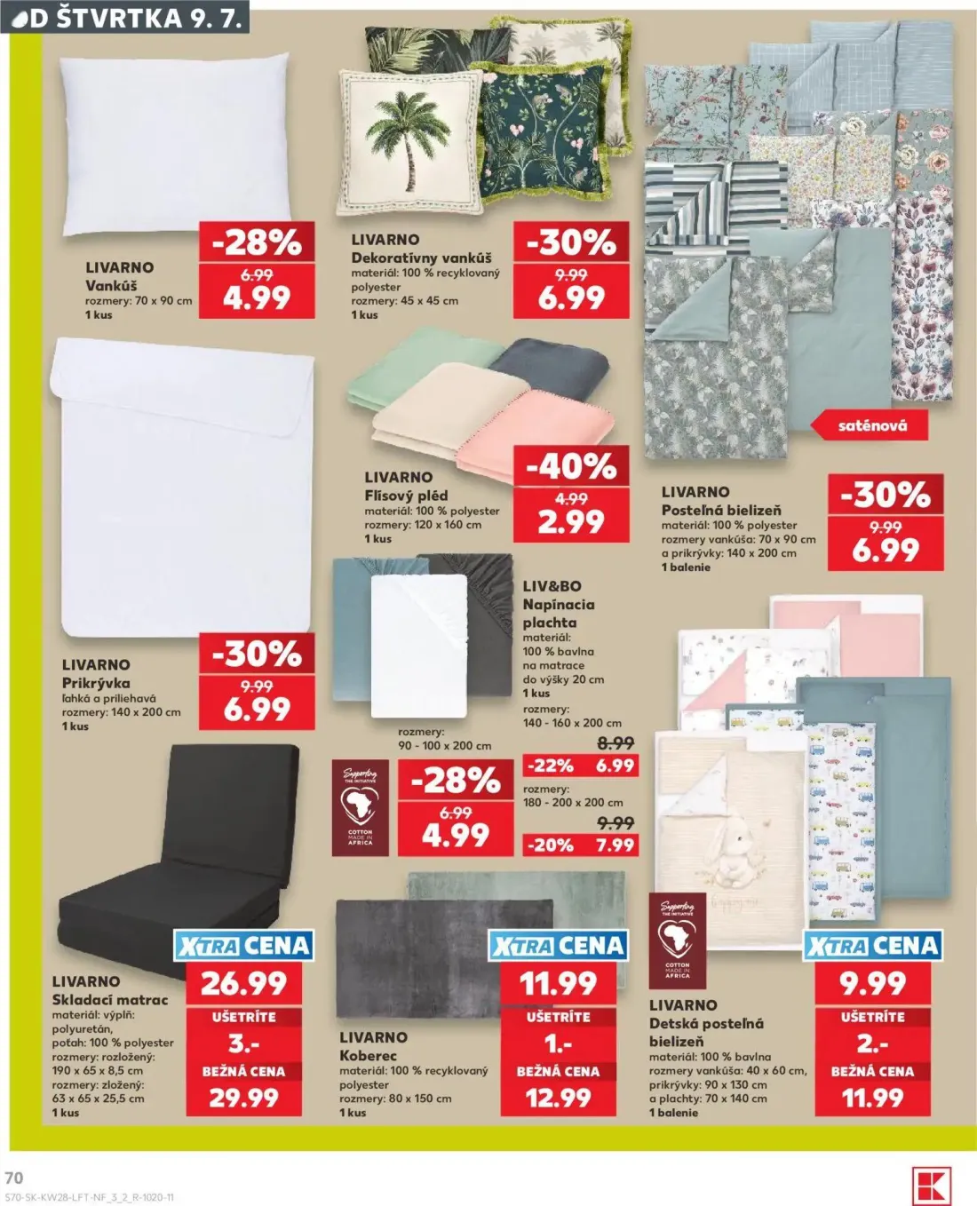 Kaufland leták, strana 70 z 82 — Detská posteľná bielizeň
