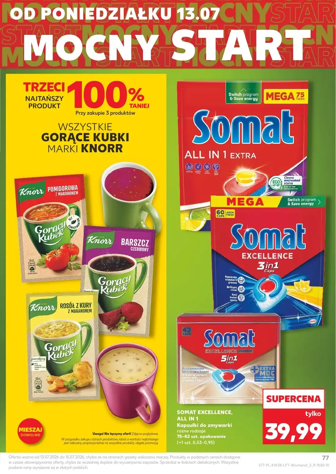 Kaufland gazetka, strona 77 z 80 — SOMAT EXCELLENCE, ALL IN 1 Kapsułki do zmywarki