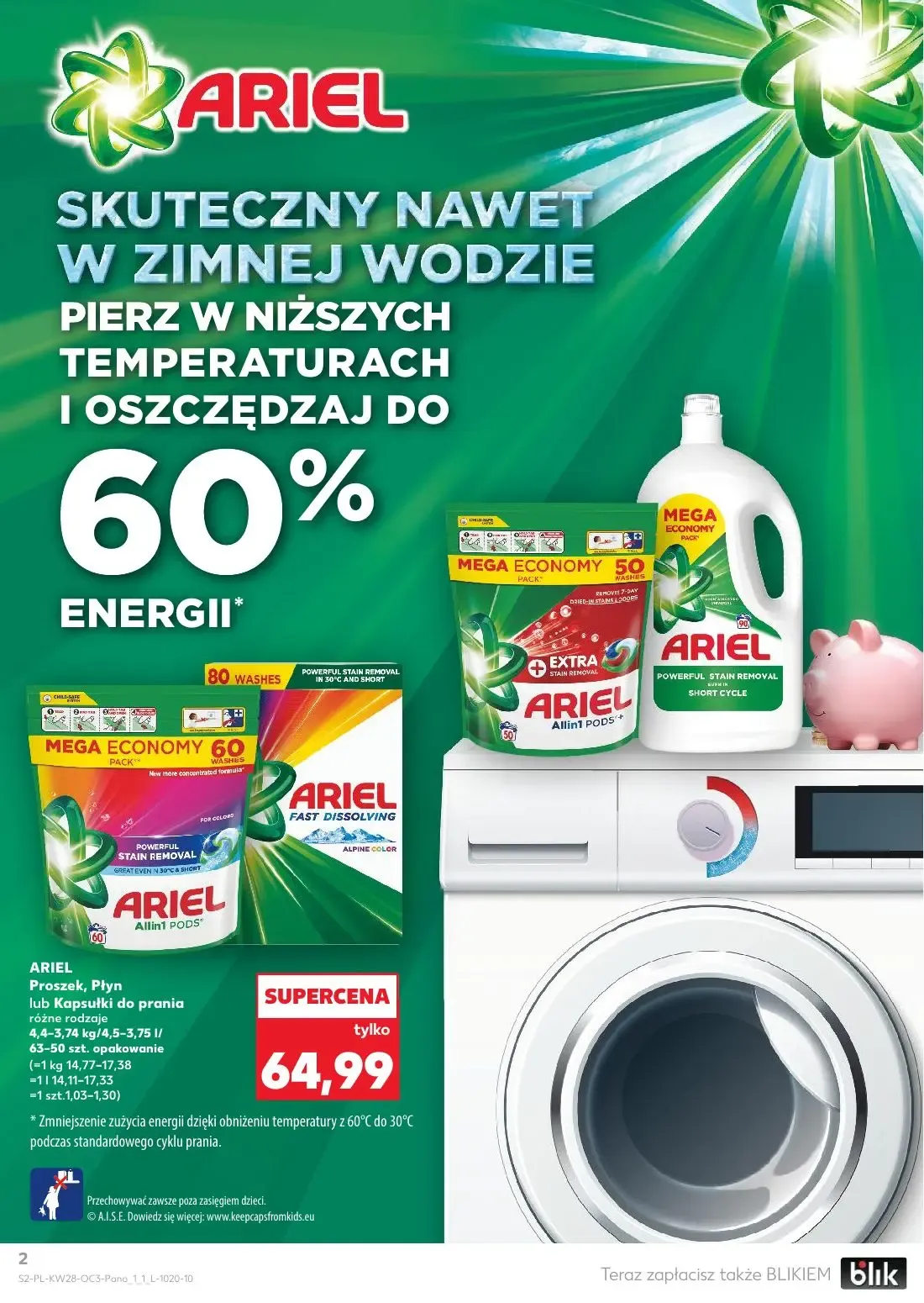 Kaufland gazetka, strona 2 z 20 — ARIEL Proszek, Płyn lub Kapsułki do prania