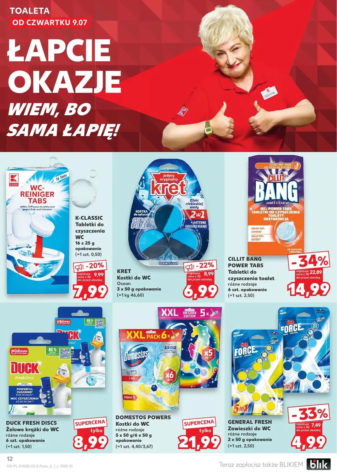 Kaufland gazetka, strona 12 z 20 — CILLIT BANG POWER TABS Tabletki do czyszczenia toalet, GENERAL FRESH Zawieszki do WC, K-C…