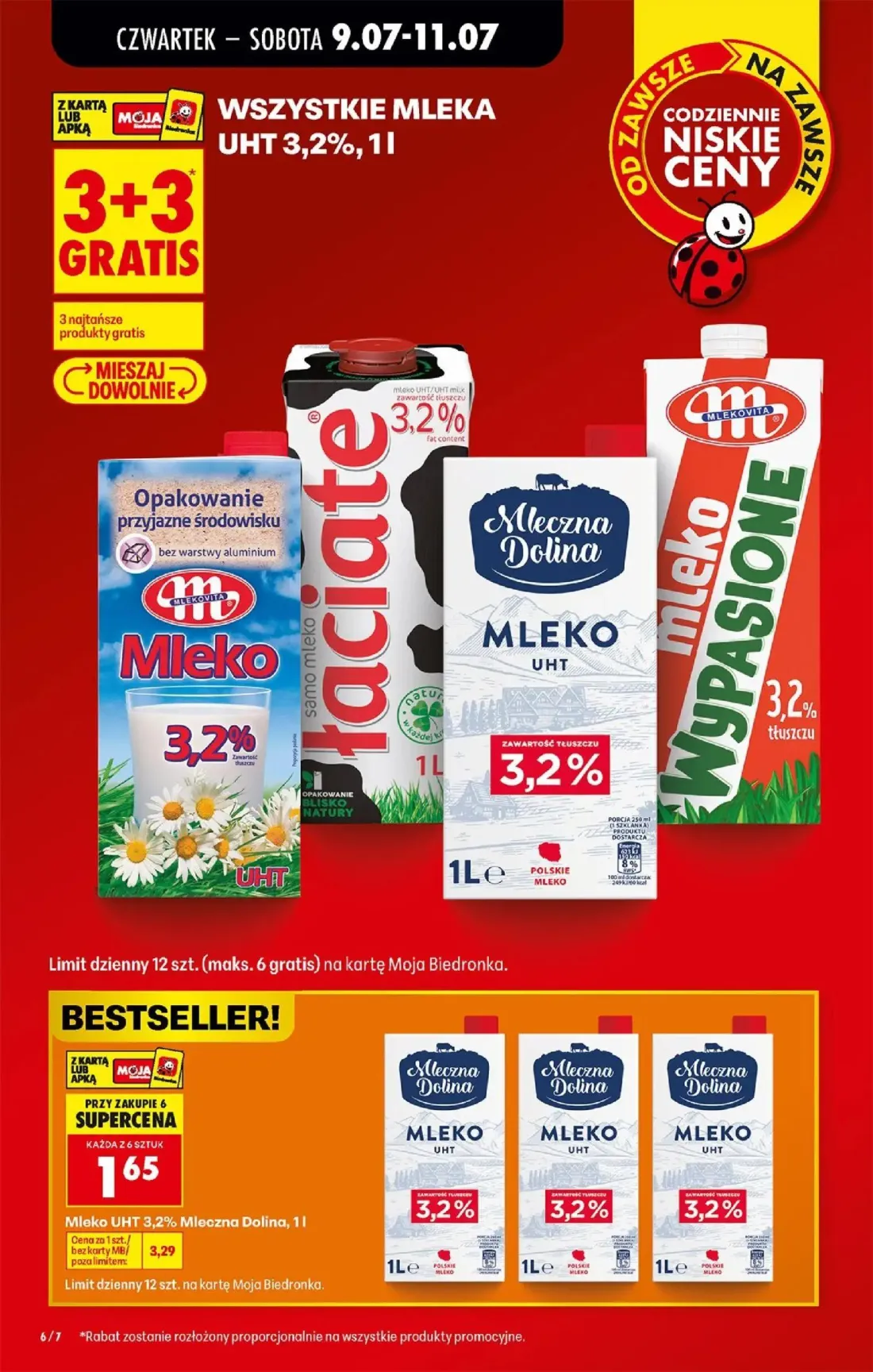 Biedronka gazetka, strona 8 z 80 — Mleko UHT 3,2% Mleczna Dolina