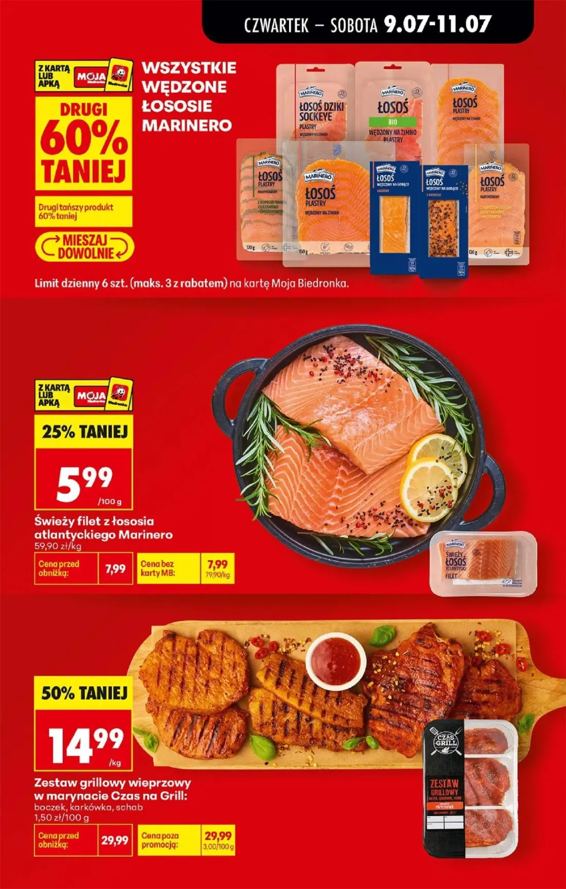 Biedronka gazetka, strona 11 z 80 — Zestaw grillowy wieprzowy w marynacie Czas na Grill: boczek, karkówka, schab, Świeży fil…