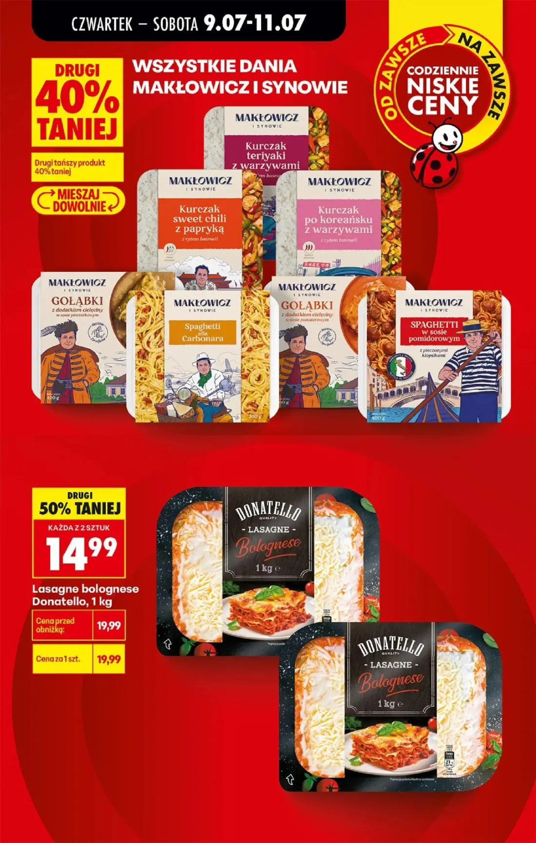 Biedronka gazetka, strona 13 z 80 — Lasagne bolognese Donatello, 1 kg