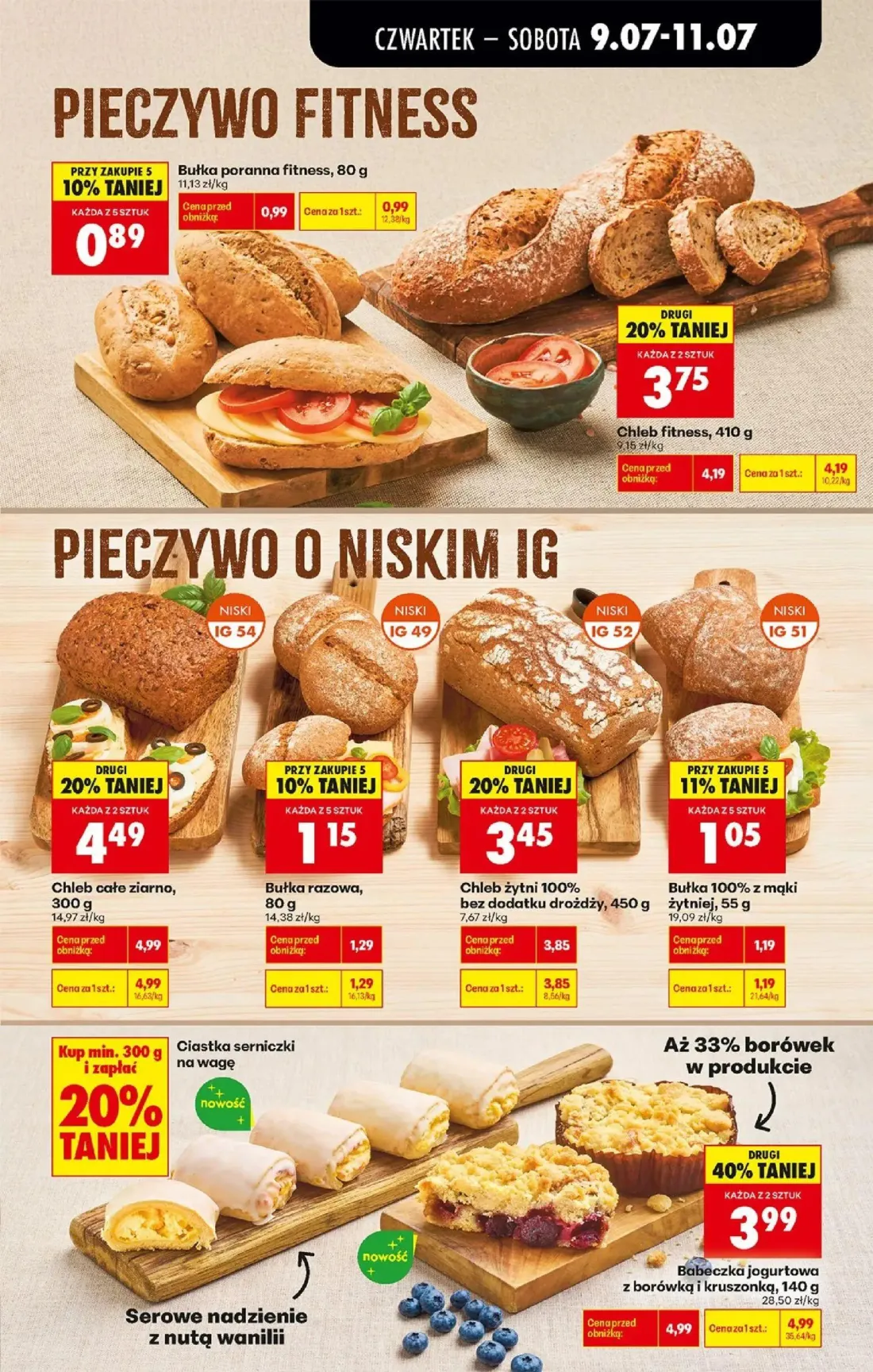 Biedronka gazetka, strona 33 z 80 — Chleb całe ziarno, Chleb fitness, Chleb żytni 100% bez dodatku drożdży