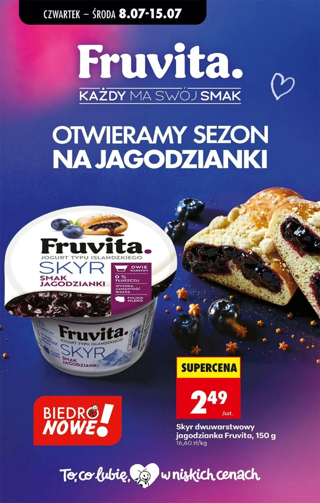 Biedronka gazetka, strona 42 z 80 — Skry dwuwarstwowy jagodzianka Fruvita