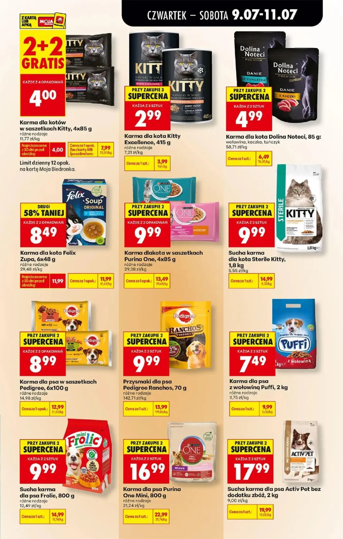 Biedronka gazetka, strona 73 z 80 — Karma dla psa Purina One Mini, 800 g, Sucha karma dla kota Sterile Kitty, 1,8 kg, Sucha …