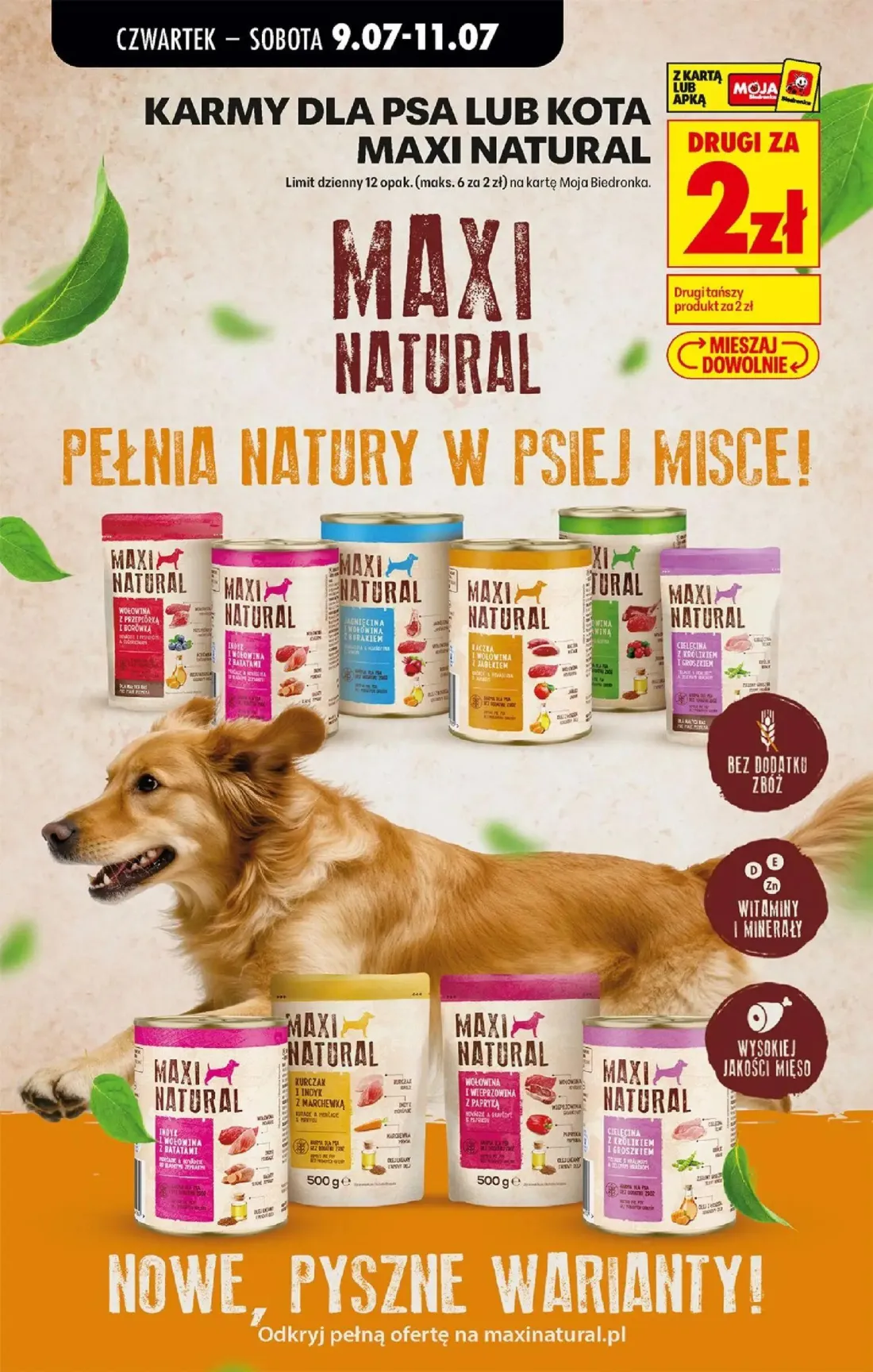 Biedronka gazetka, strona 74 z 80 — KARMY DLA PSA LUB KOTA MAXI NATURAL