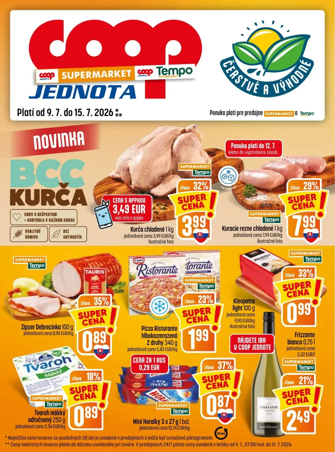 Coop Jednota leták, strana 17 z 32 — Kleopatra light, Tvaroh mäkký odtučnený, Mini Horalky