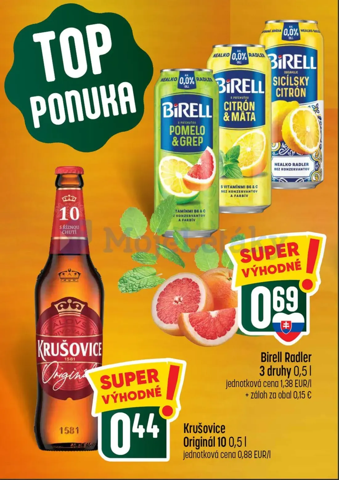 Coop Tempo leták, strana 4 z 56 — Birell Radler, Krušovice Originál 10