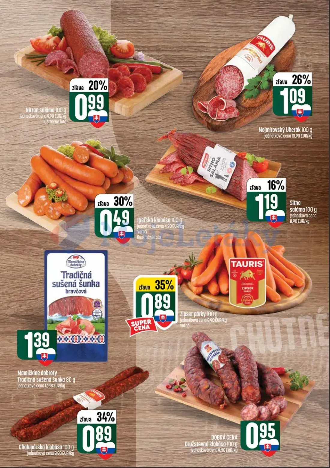 Coop Tempo leták, strana 11 z 56 — Nitran saláma, Ipeľská klobása, Mojmírovský Uherák