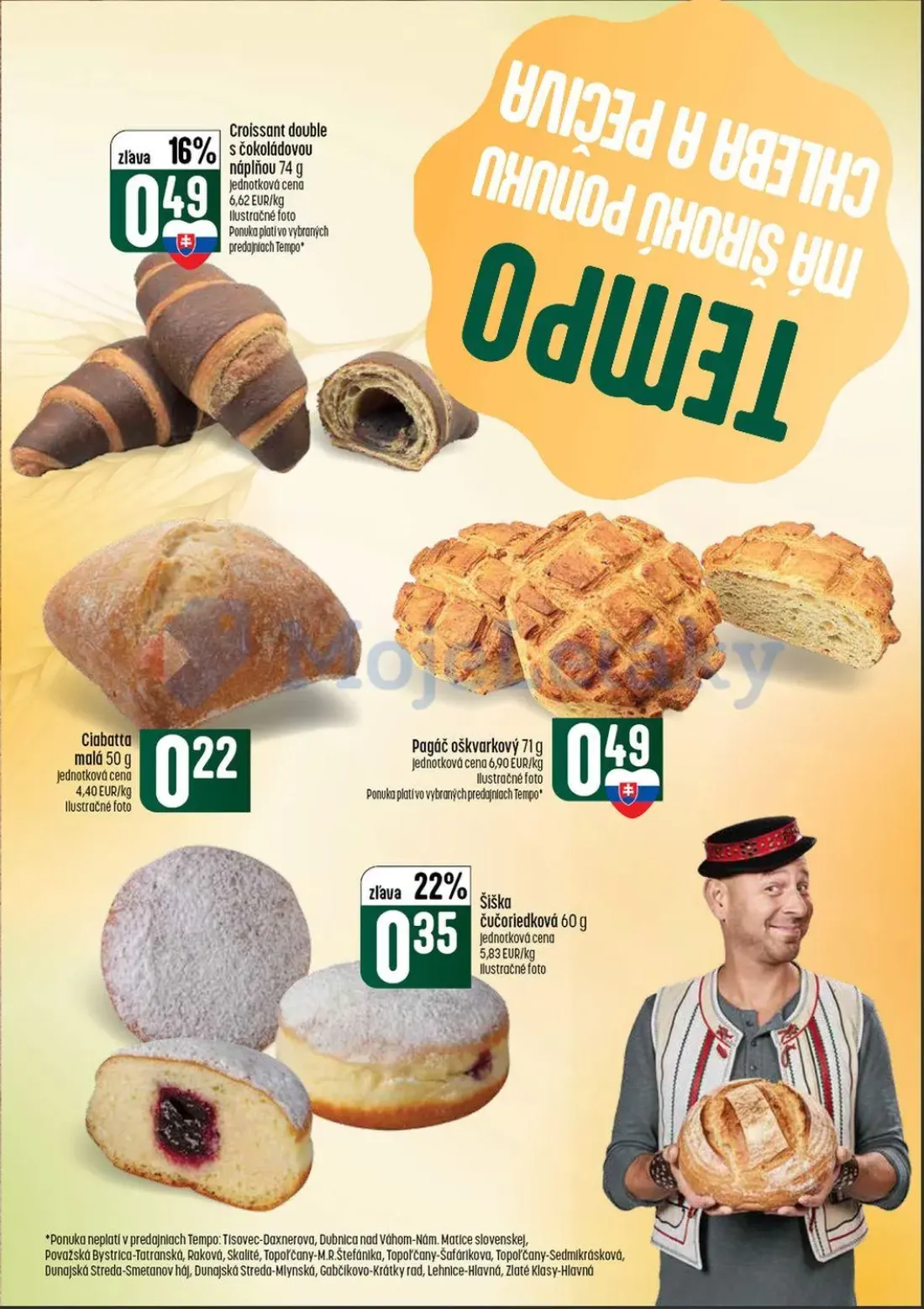 Coop Tempo leták, strana 13 z 56 — Croissant double s čokoládovou náplňou, Ciabatta malá, Pagáč oškvarkový