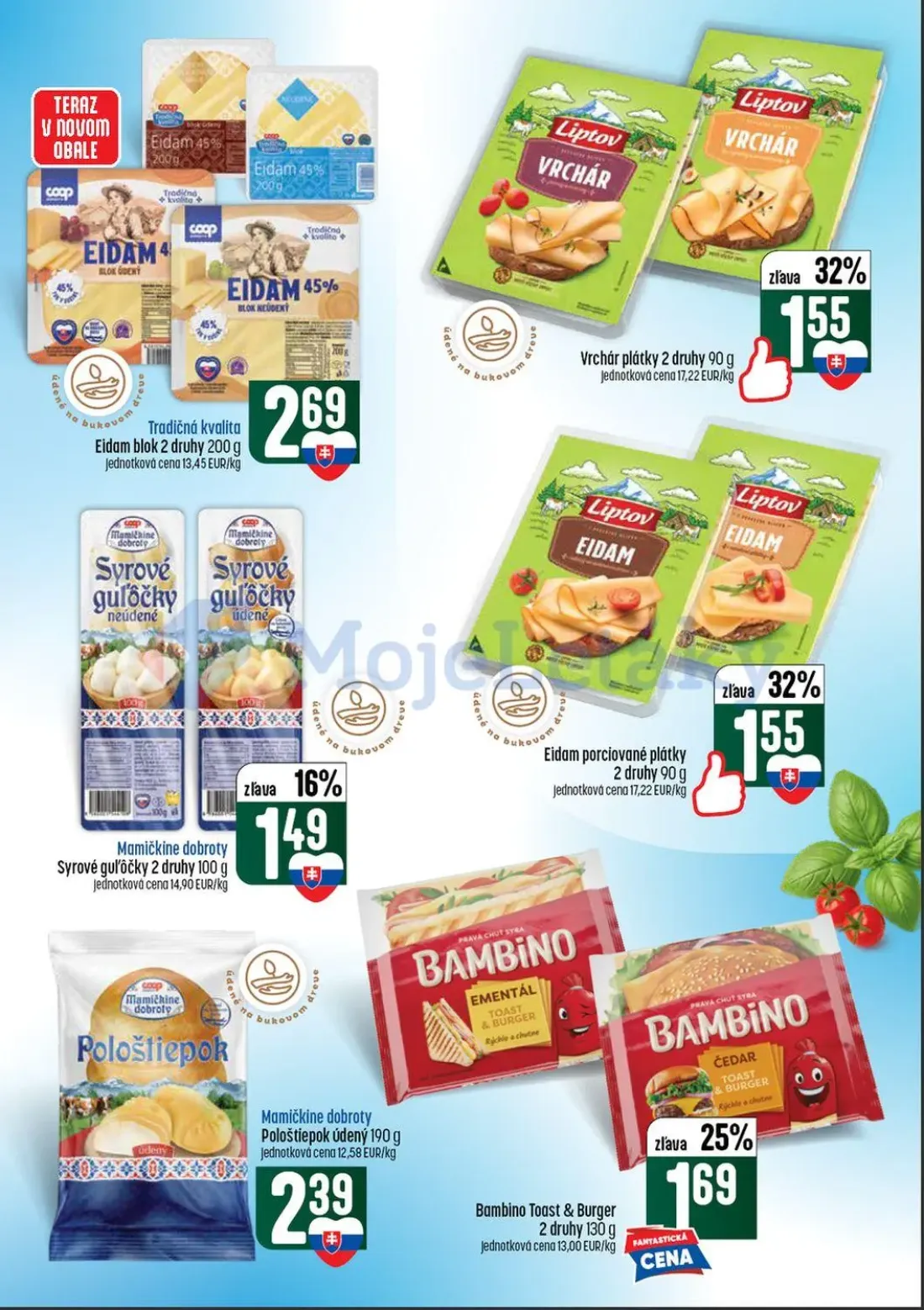 Coop Tempo leták, strana 19 z 56 — Tradičná kvalita Eidam blok, Vrchár plátky, Mamičkine dobroty Syrové guľôčky