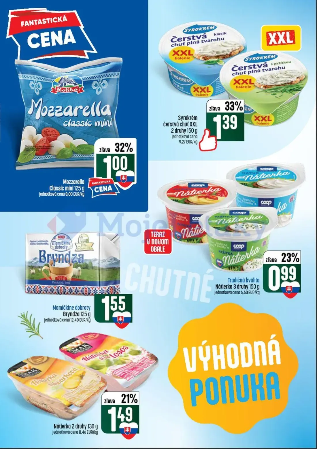 Coop Tempo leták, strana 22 z 56 — Mozzarella Classic mini, Syrokrém čerstvá chuť XXL, Mamičkine dobroty Bryndza