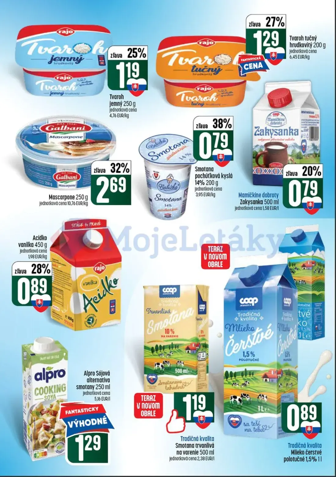 Coop Tempo leták, strana 23 z 56 — Tvaroh jemný, Tvaroh tučný hrudkovitý, Mascarpone