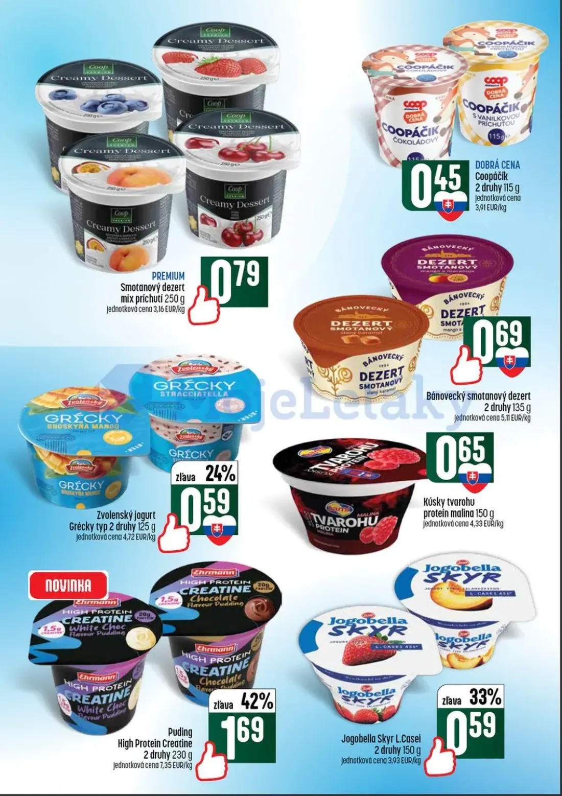 Coop Tempo leták, strana 24 z 56 — Smotanový dezert mix príchutí, Coopáčik, Bánovecký smotanový dezert