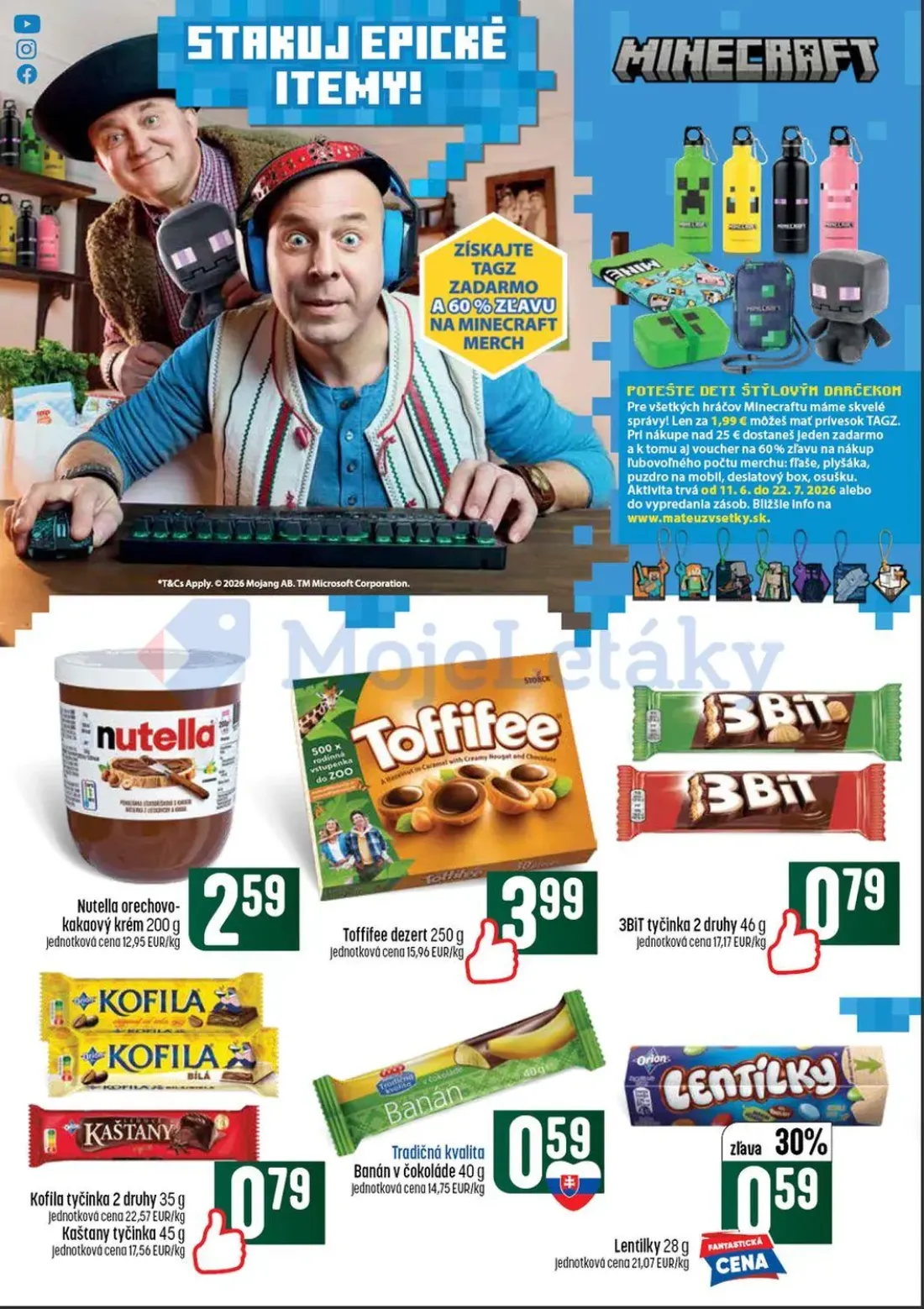Coop Tempo leták, strana 32 z 56 — Nutella orechovo-kakaový krém, Toffifee dezert, 3BIT tyčinka