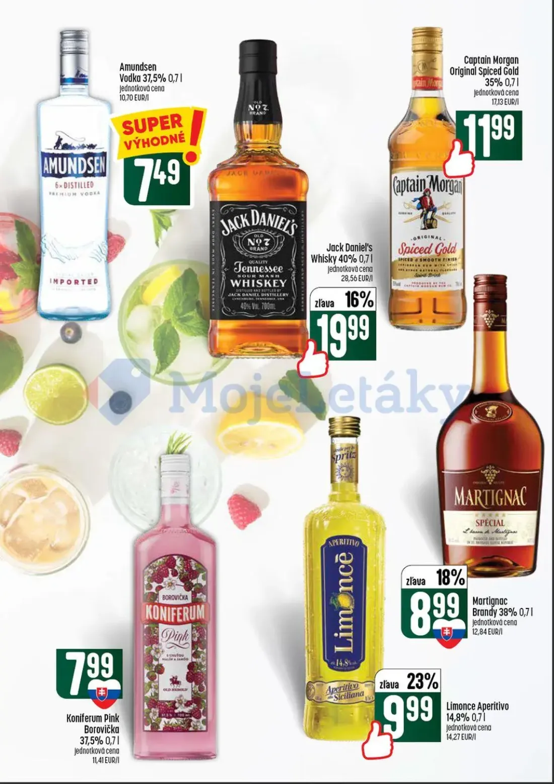 Coop Tempo leták, strana 49 z 56 — Amundsen Vodka, Jack Daniel's Whisky, Captain Morgan Original Spiced Gold