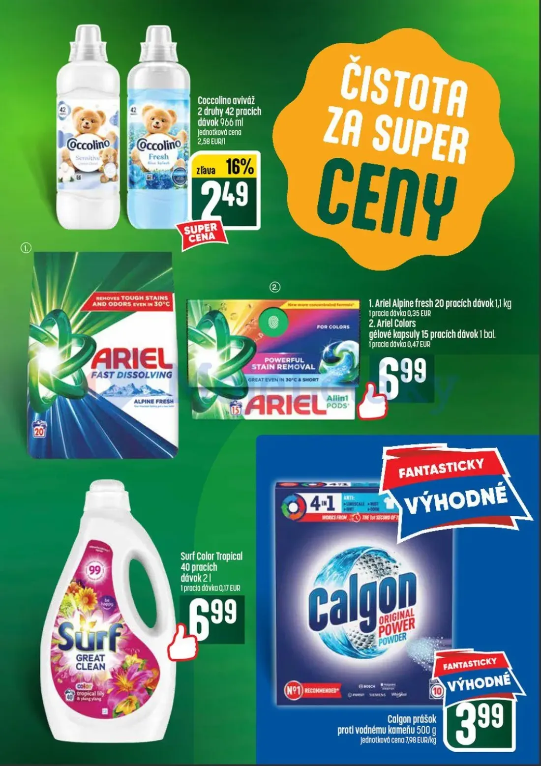 Coop Tempo leták, strana 51 z 56 — Coccolino aviváž, Ariel Alpine fresh, Ariel Colors gélové kapsuly